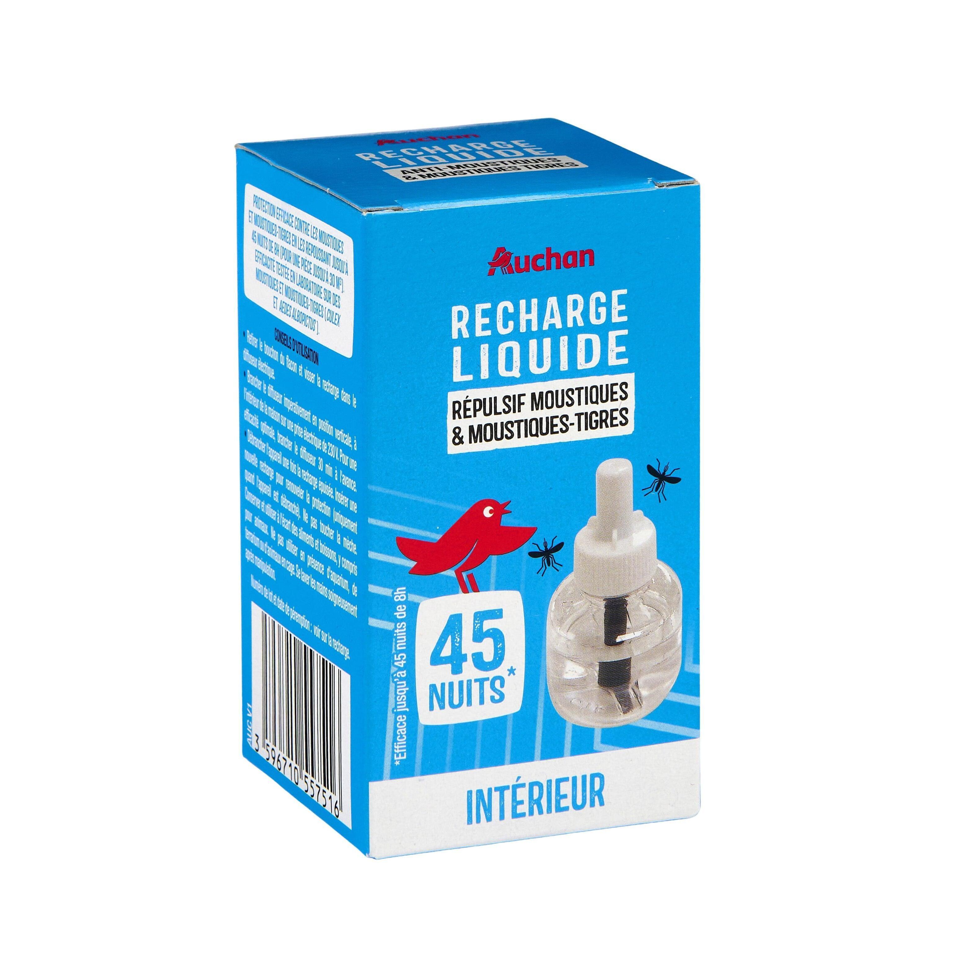 Voir la diapositive 3 : AUCHAN Recharge diffuseur anti-moustiques 30ml