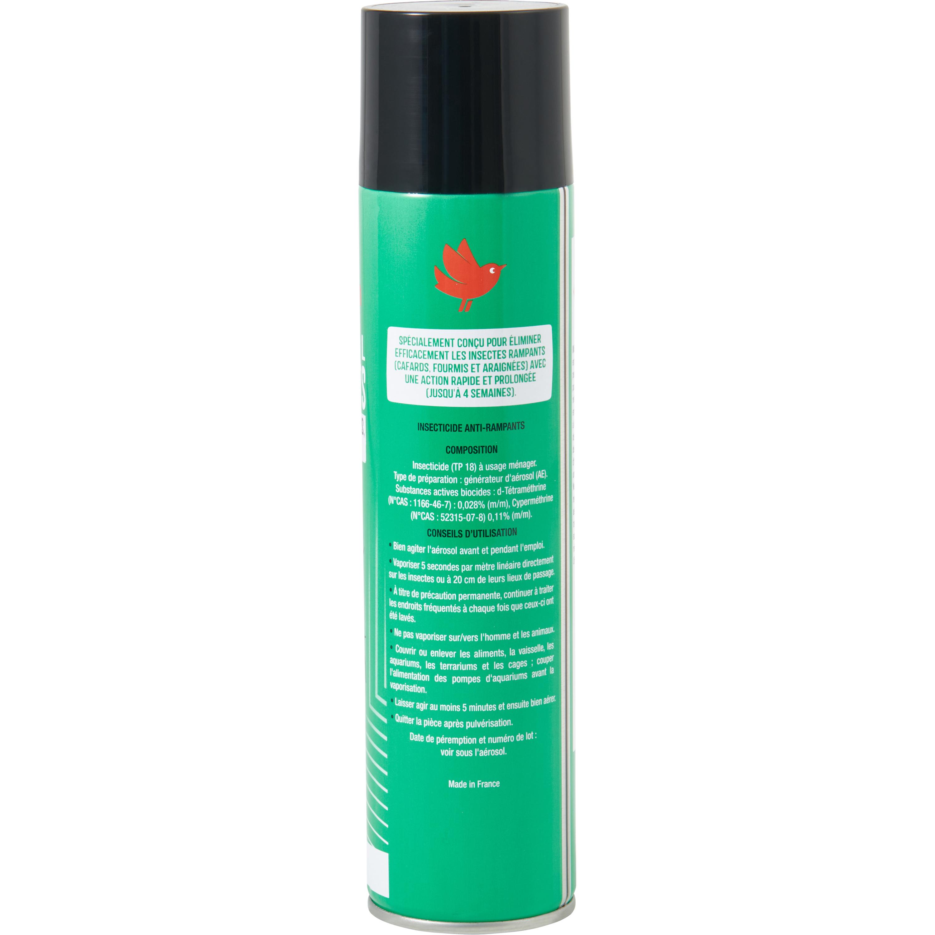 Voir la diapositive 3 : AUCHAN Spray insecticide anti-cafards et fourmis 400ml