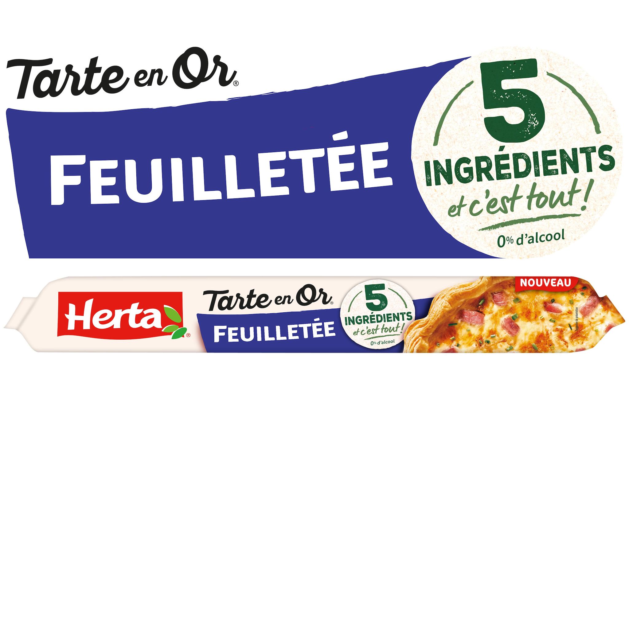 HERTA Tarte en or pâte feuilletée 230g
