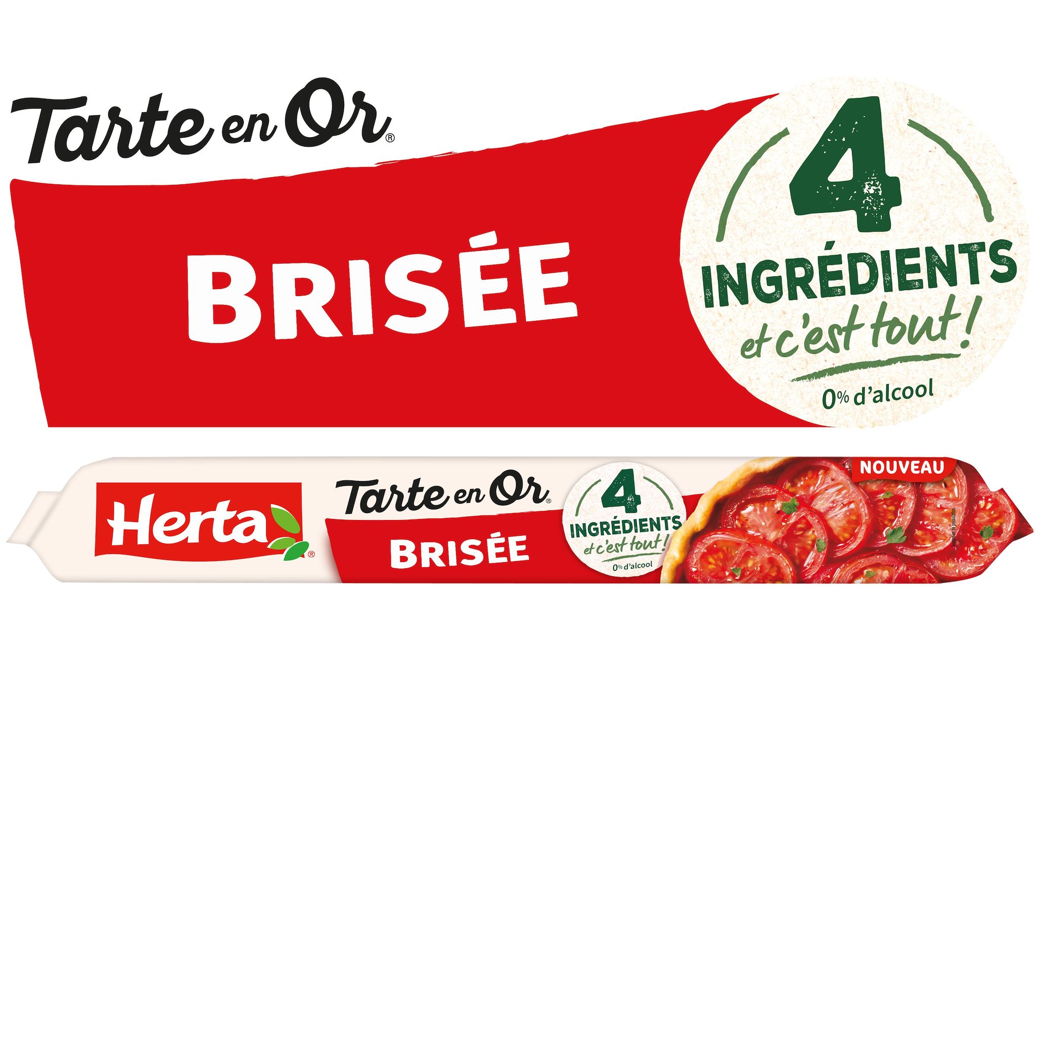 HERTA Tarte en or pâte brisée 230g