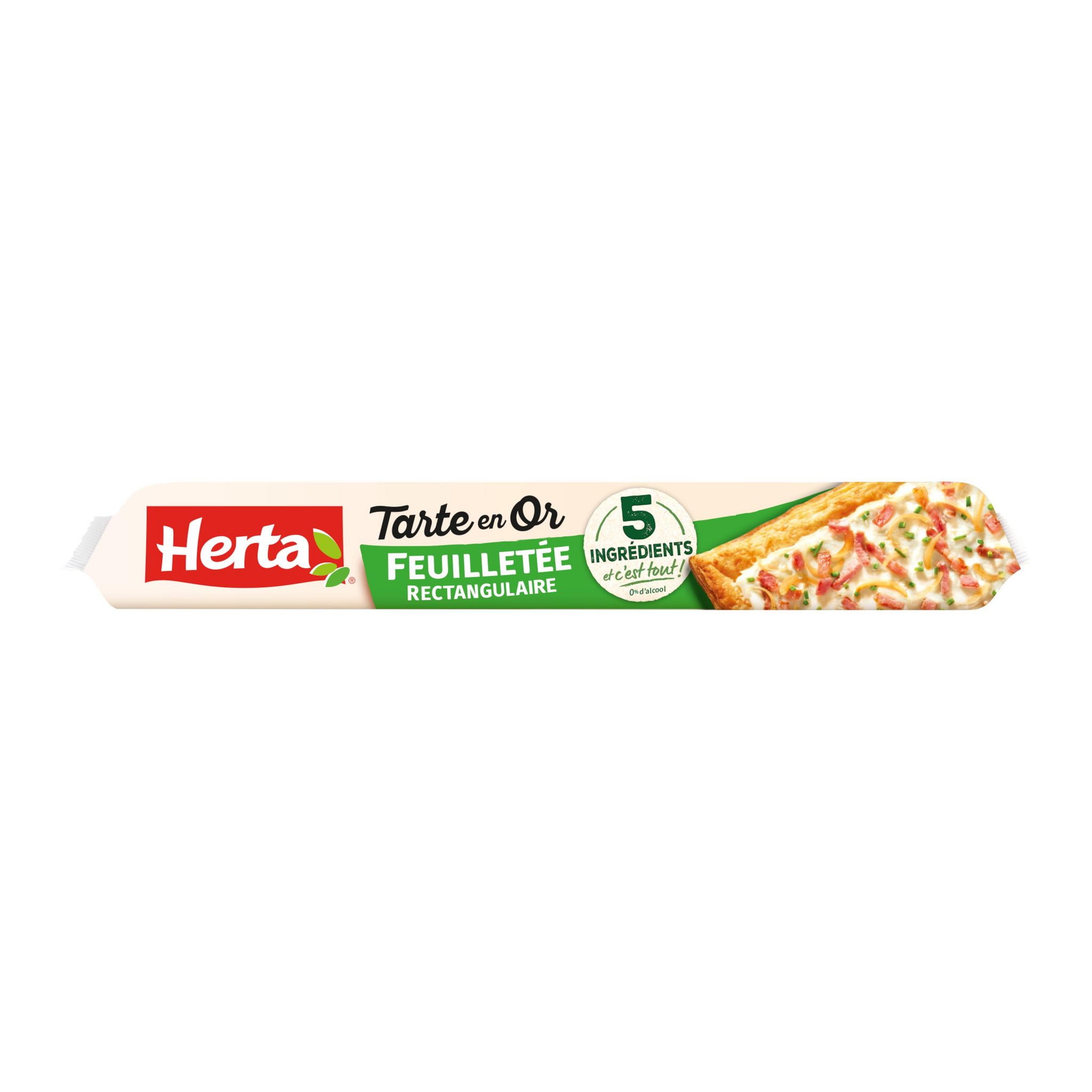 HERTA Tarte en or pâte feuilletée rectangulaire 230g
