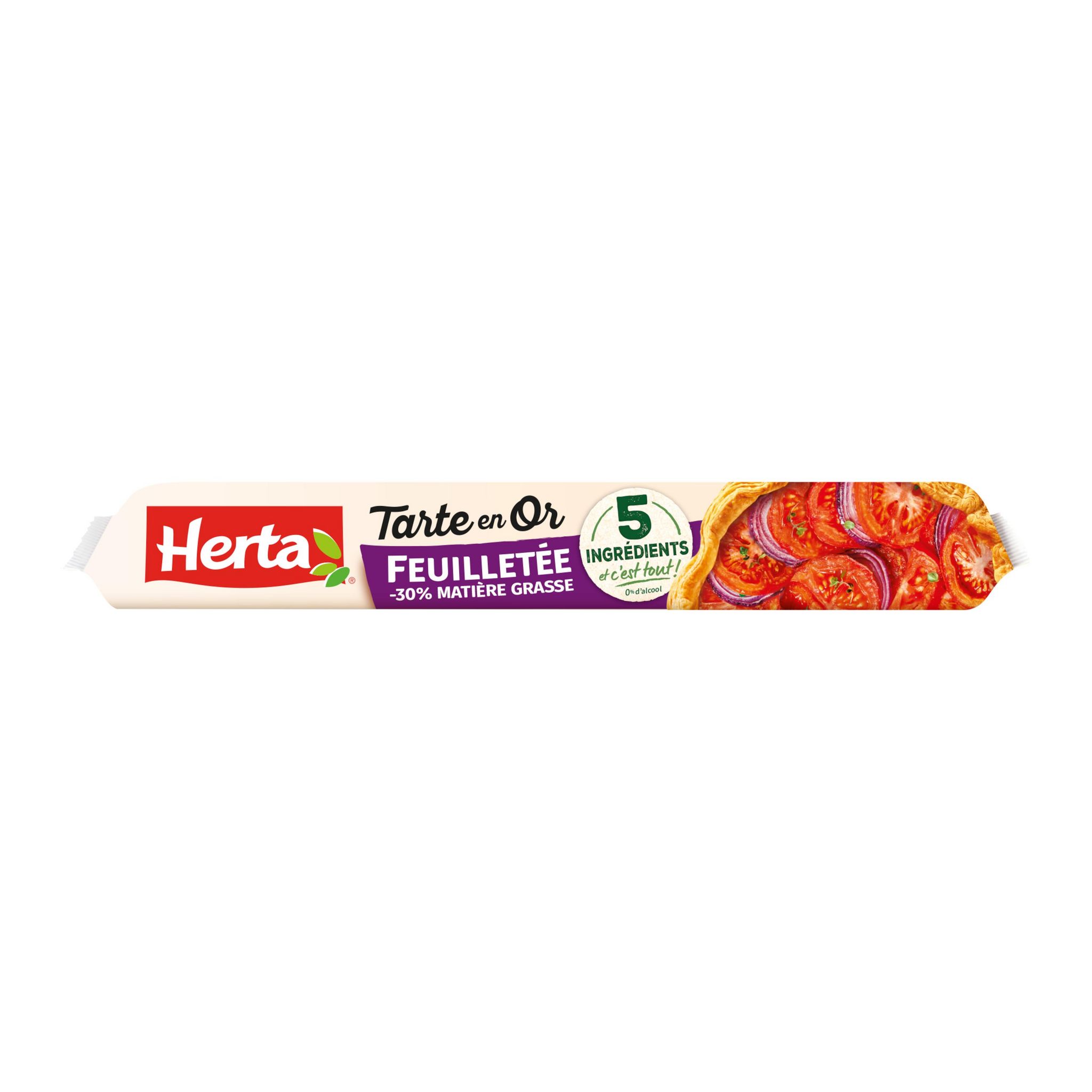 HERTA Tarte en or pâte feuilletée -30% de matière grasse 230g