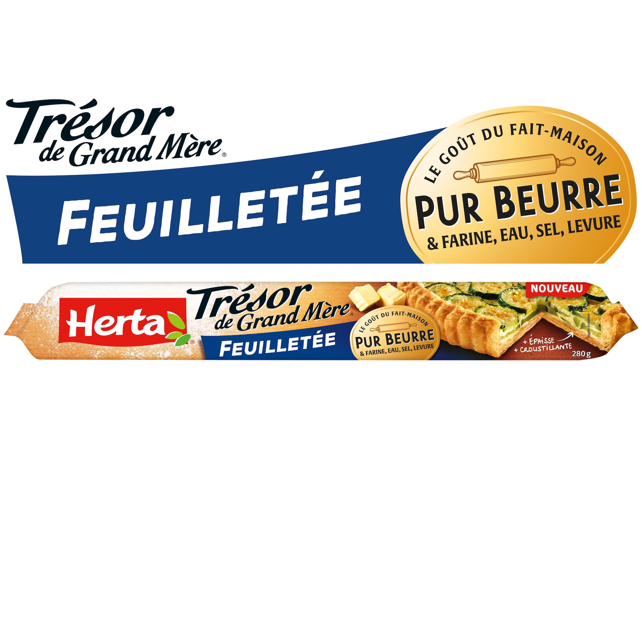HERTA Trésor de Grand Mère Pâte feuilletée pur beurre 280g