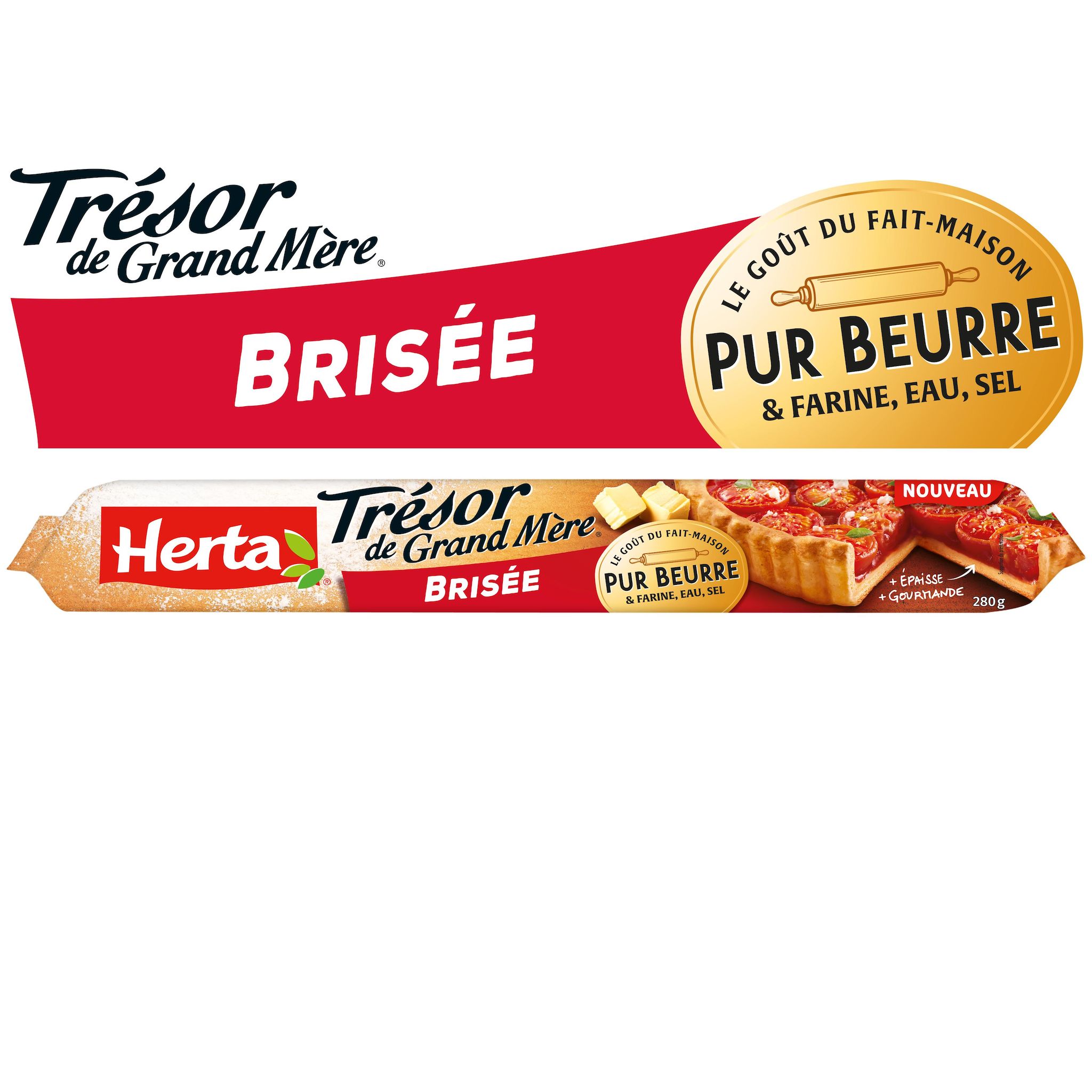 HERTA Trésor de Grand Mère Pâte brisée pur beurre 280g