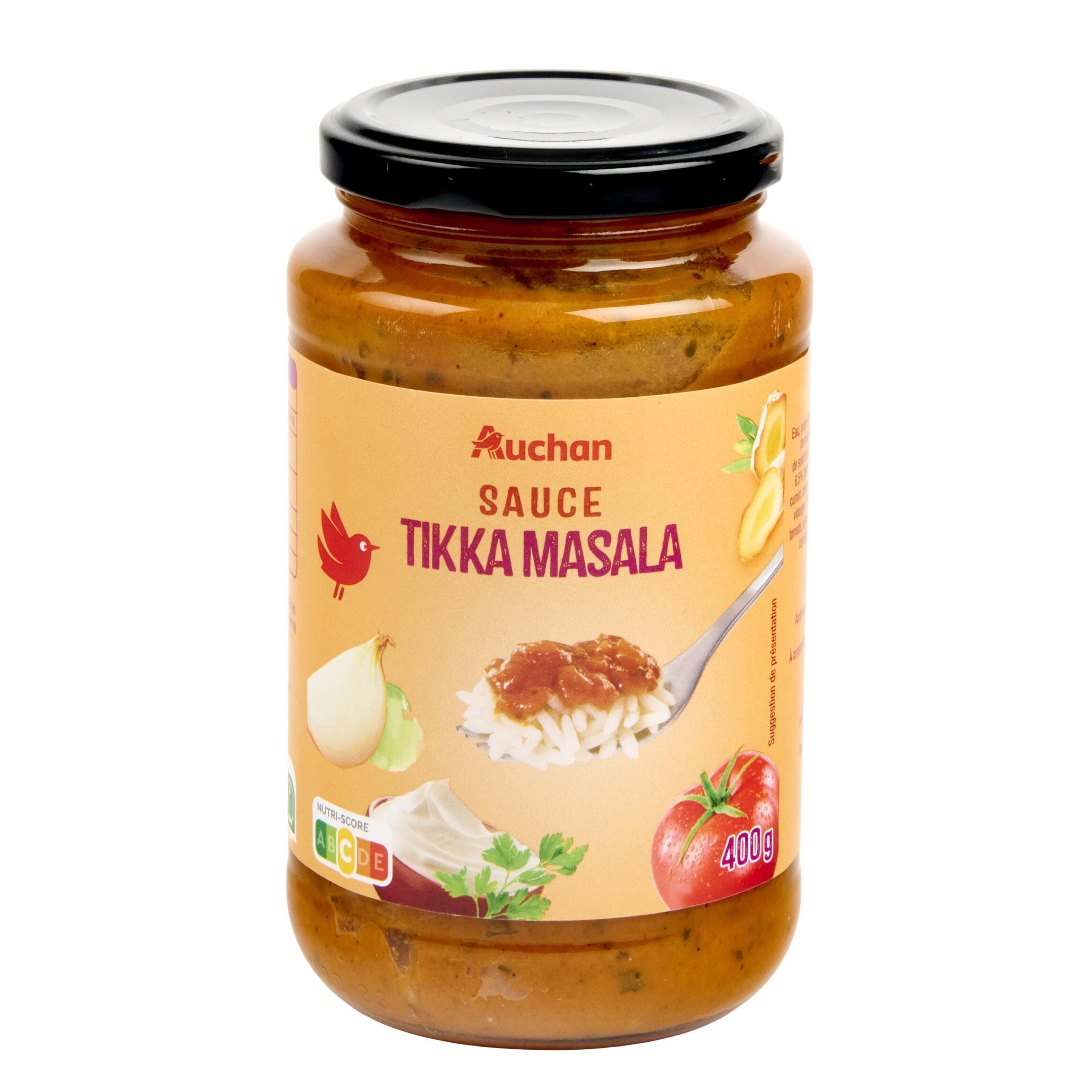 Voir la diapositive 2 : AUCHAN Sauce tikka masala 400g