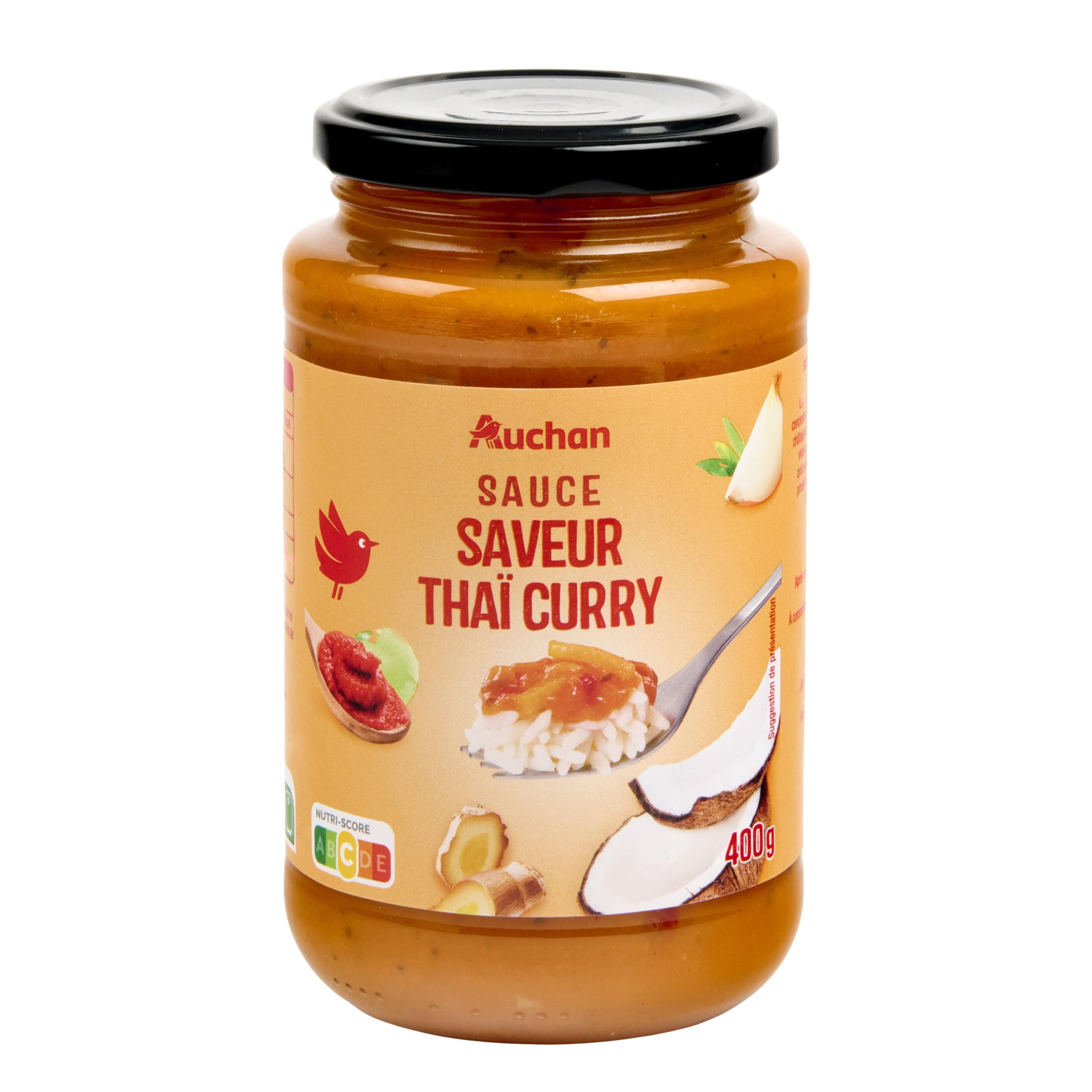 Voir la diapositive 3 : AUCHAN Sauce saveur thaï curry 400g