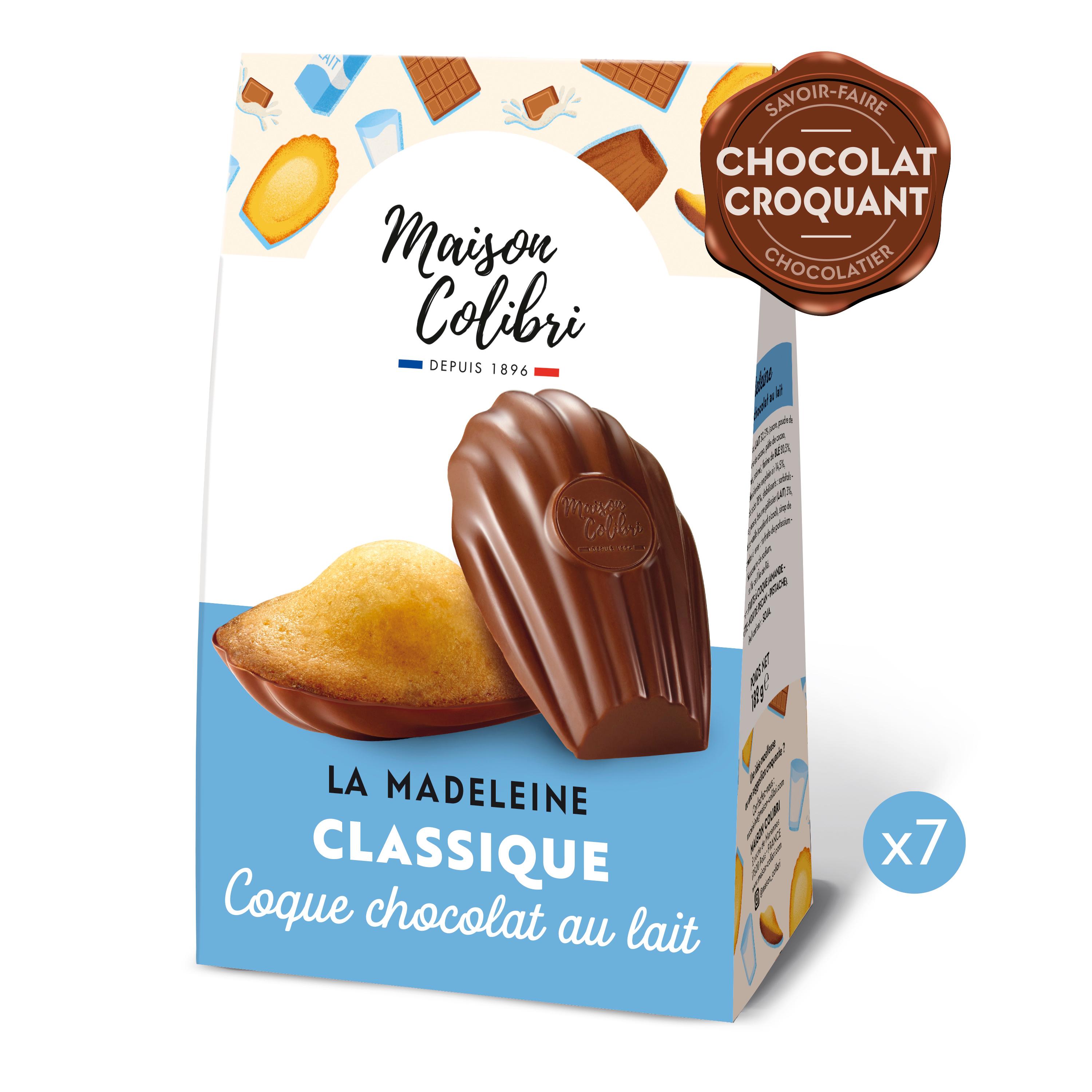 MAISON COLIBRI Madeleines classiques au chocolat au lait 182g