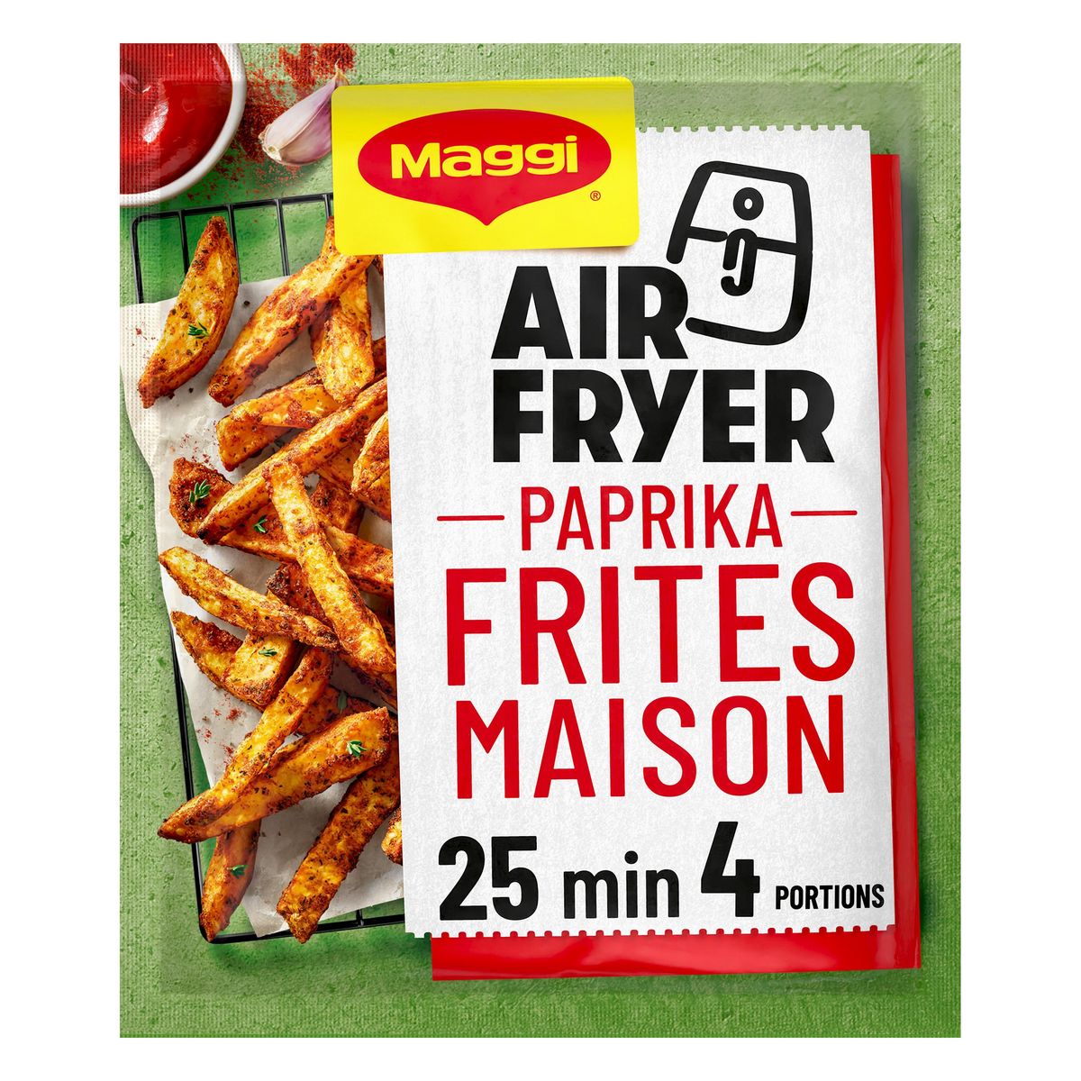 MAGGI Fix air fryer mélange pour assaisonnement déshydraté paprika frites maison 34g