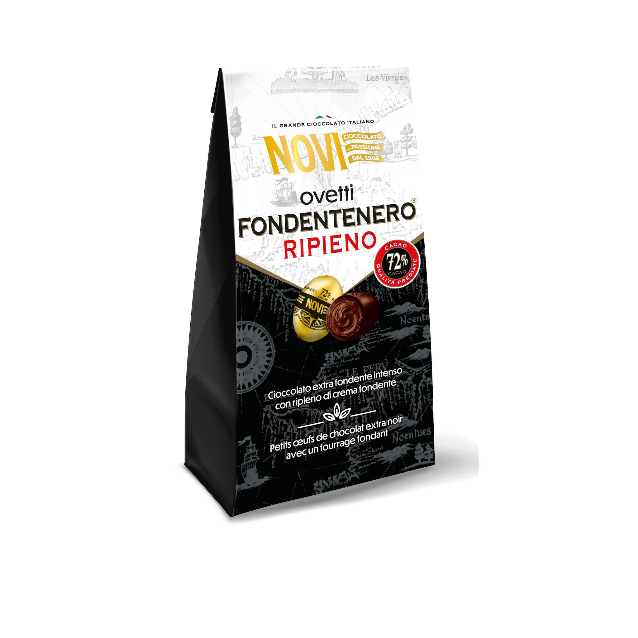 NOVI Oeufs de chocolat noir fourrés 160g