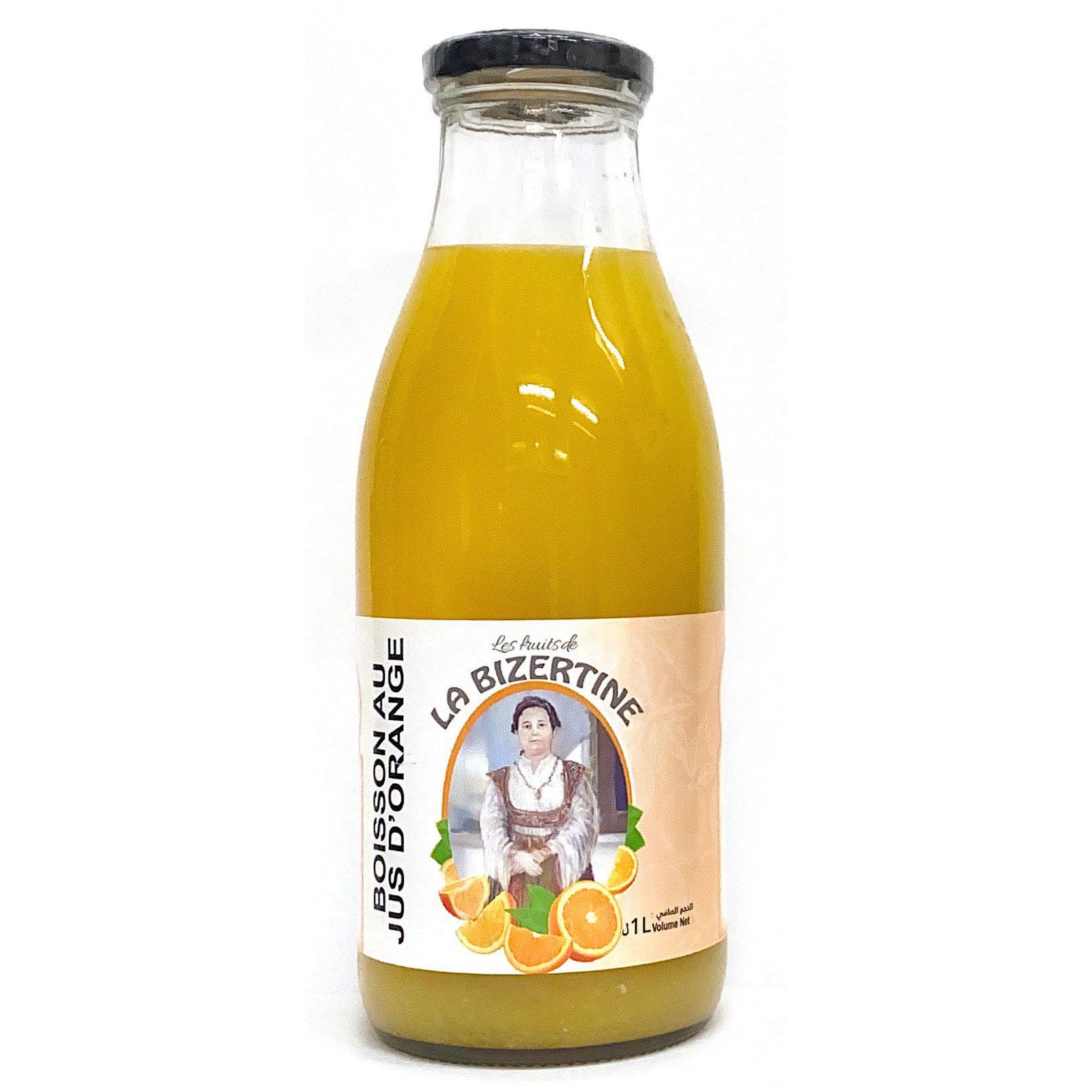 LA BIZERTINE Jus d'orange bouteille verre 1l