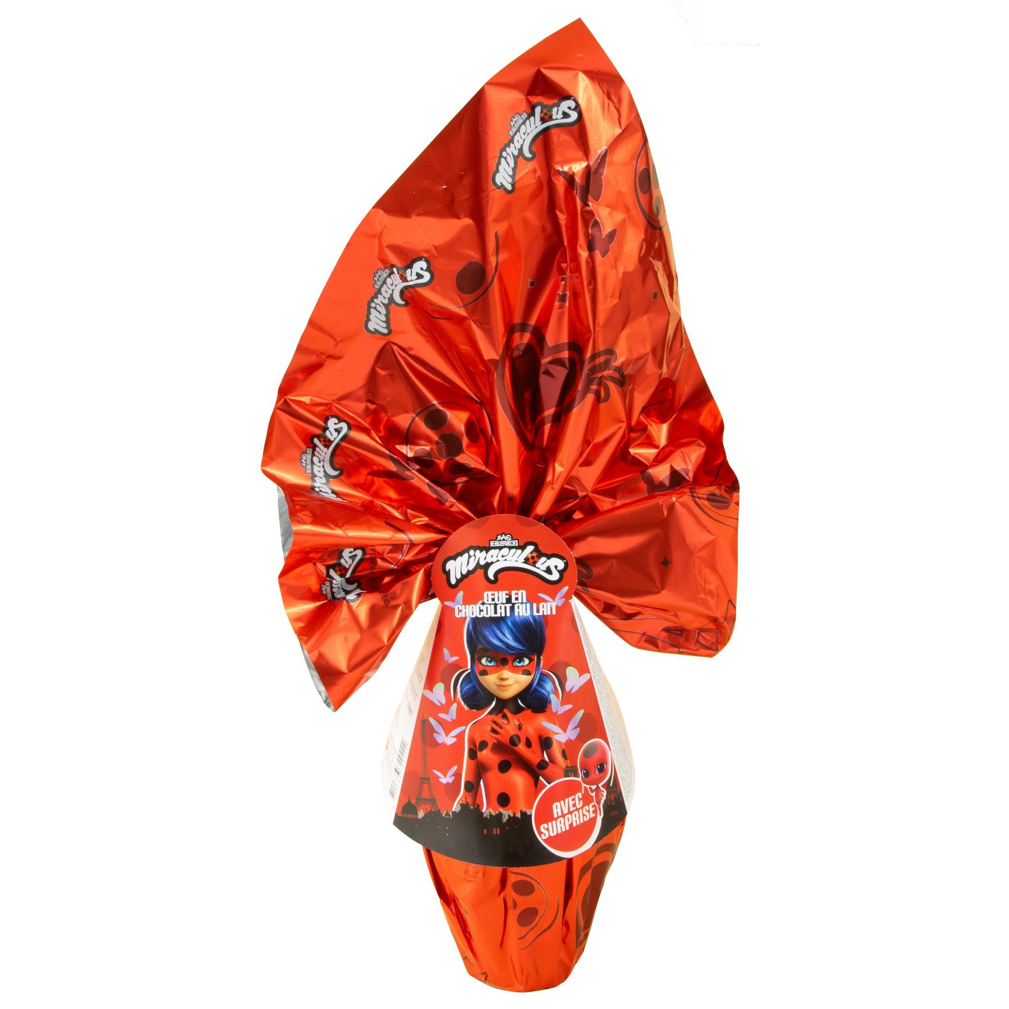 BIP FRANCE Oeuf en chocolat au lait miraculous avec surprise 150g