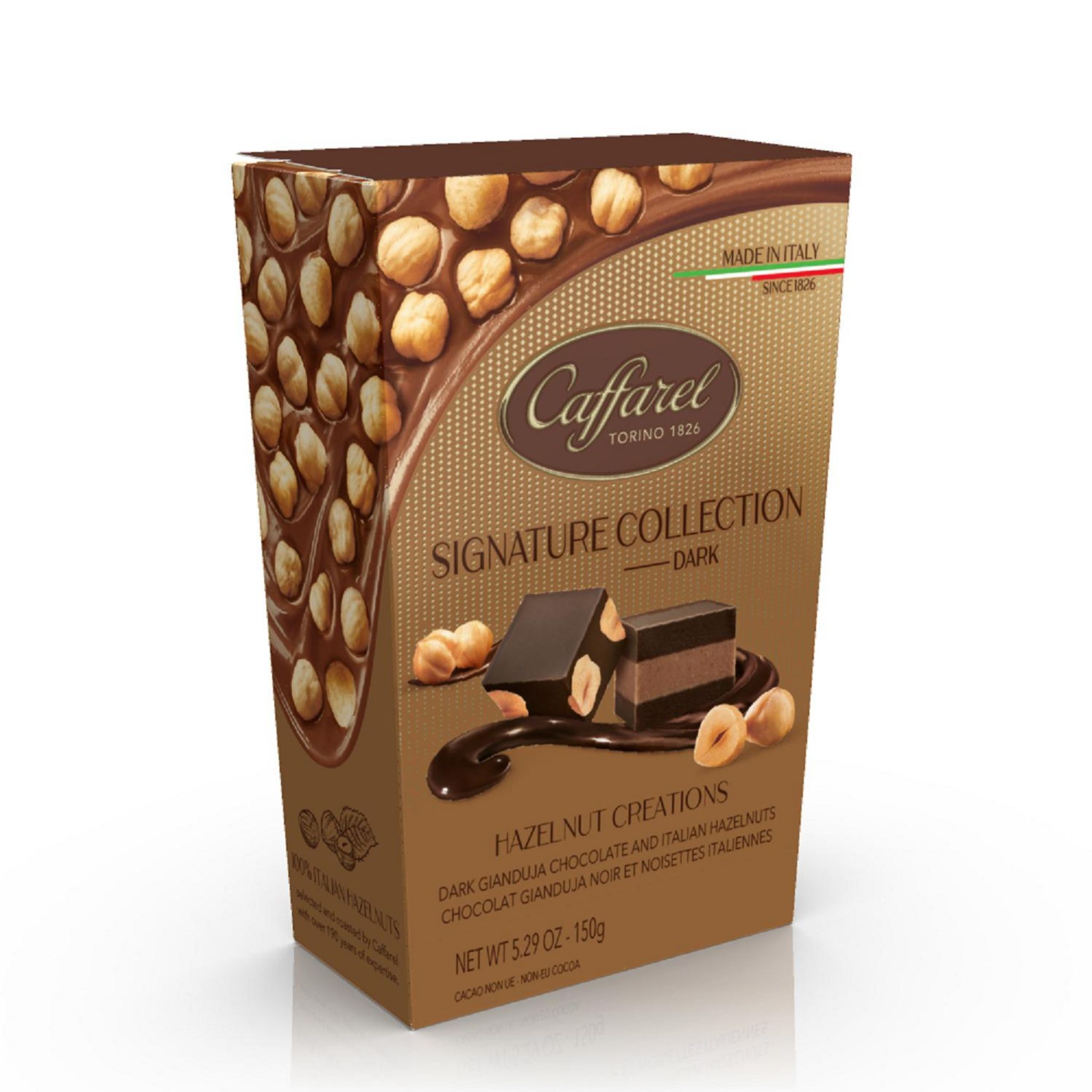 CAFFAREL Assortiment de bonbons de chocolats noir et noisettes 150g
