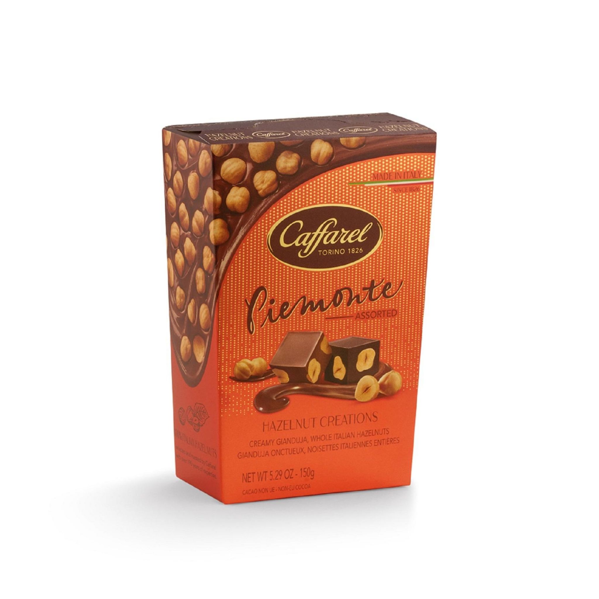 CAFFAREL Assortiment de bonbons au chocolat lait et noir aux noisettes du Piemonte 150g