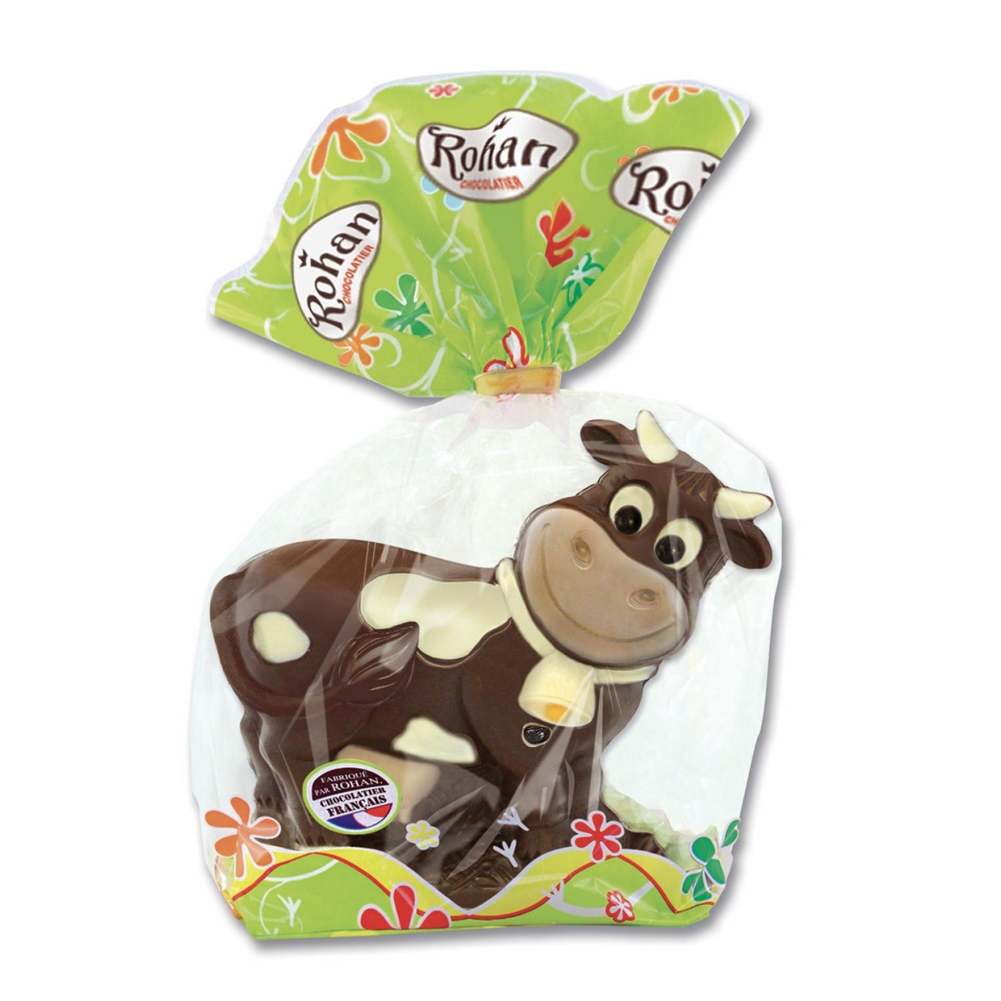 ROHAN Moulage vache au chocolat au lait décorée 220g
