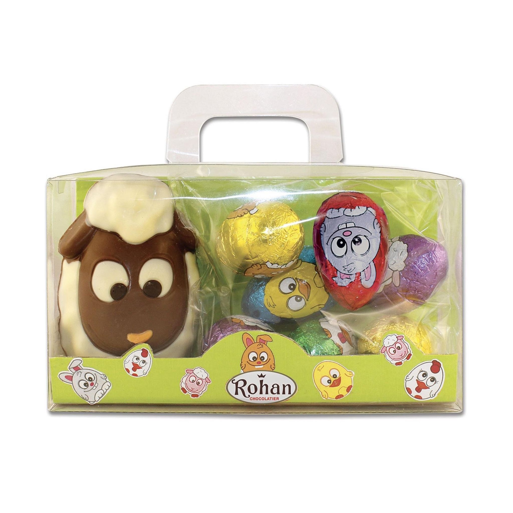 ROHAN Valisette d'animaux rigolos en chocolat au lait 226g