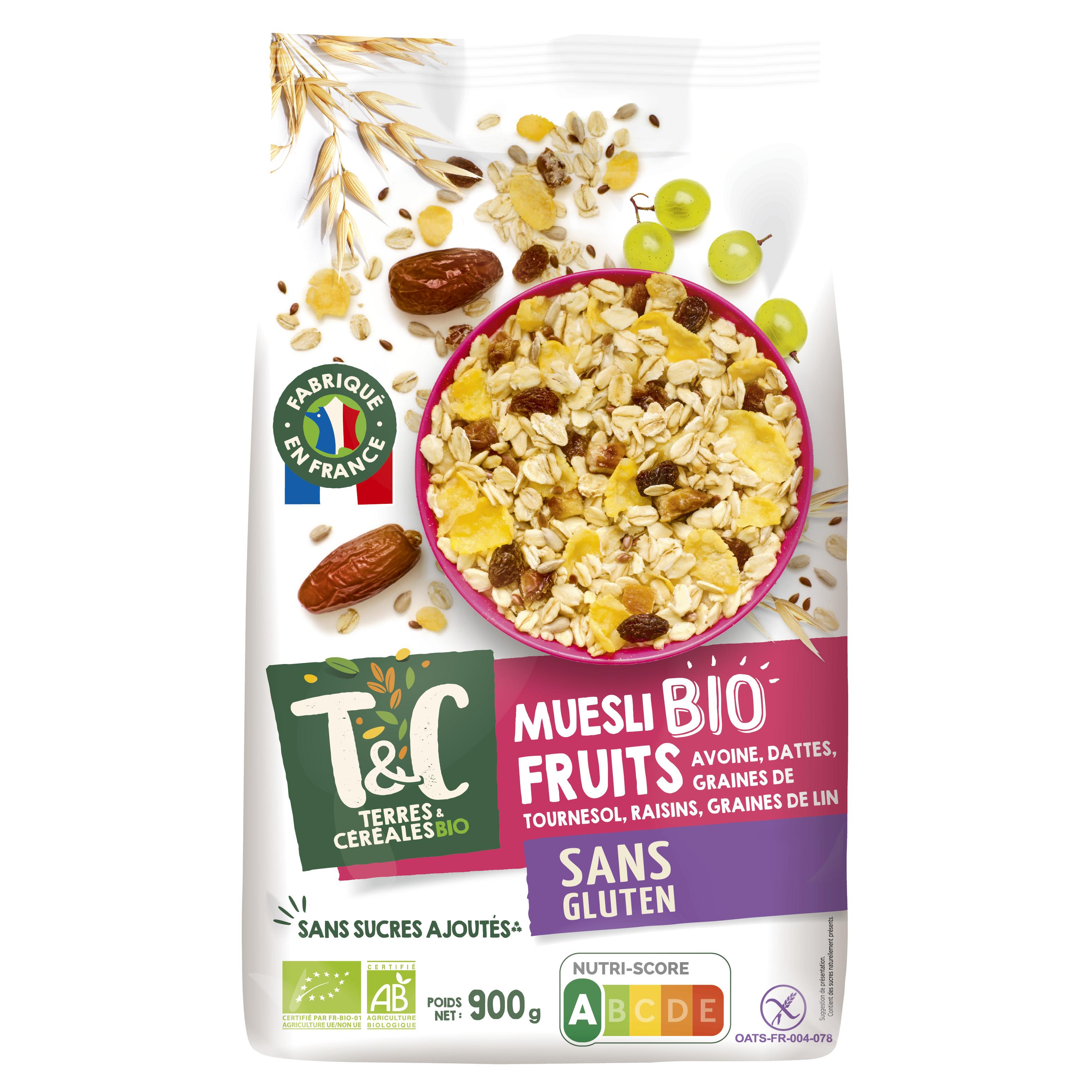 TERRES ET CEREALES Muesli fruits sans gluten 900g