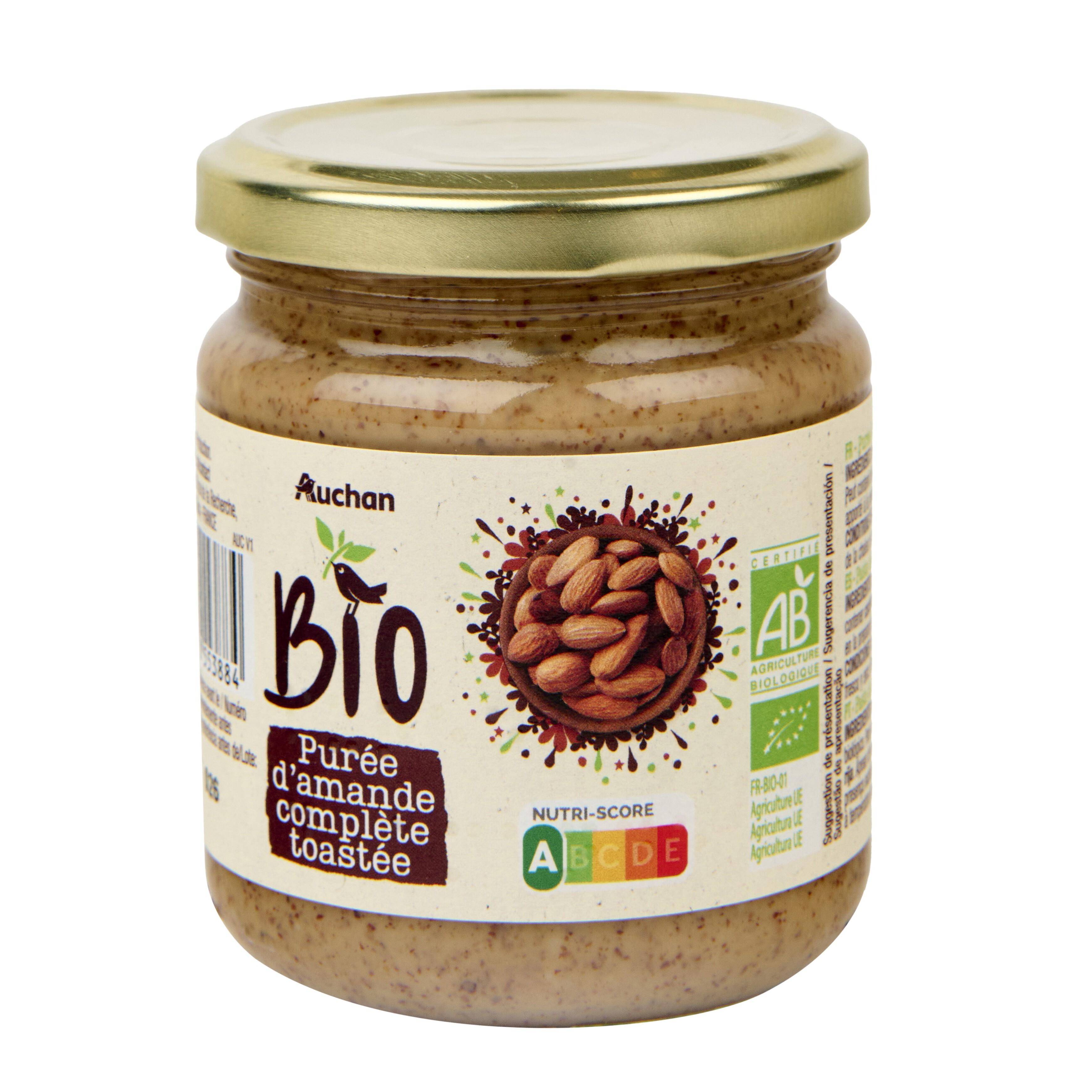 Voir la diapositive 3 : AUCHAN BIO Purée d'amande complète toastée bio 200g