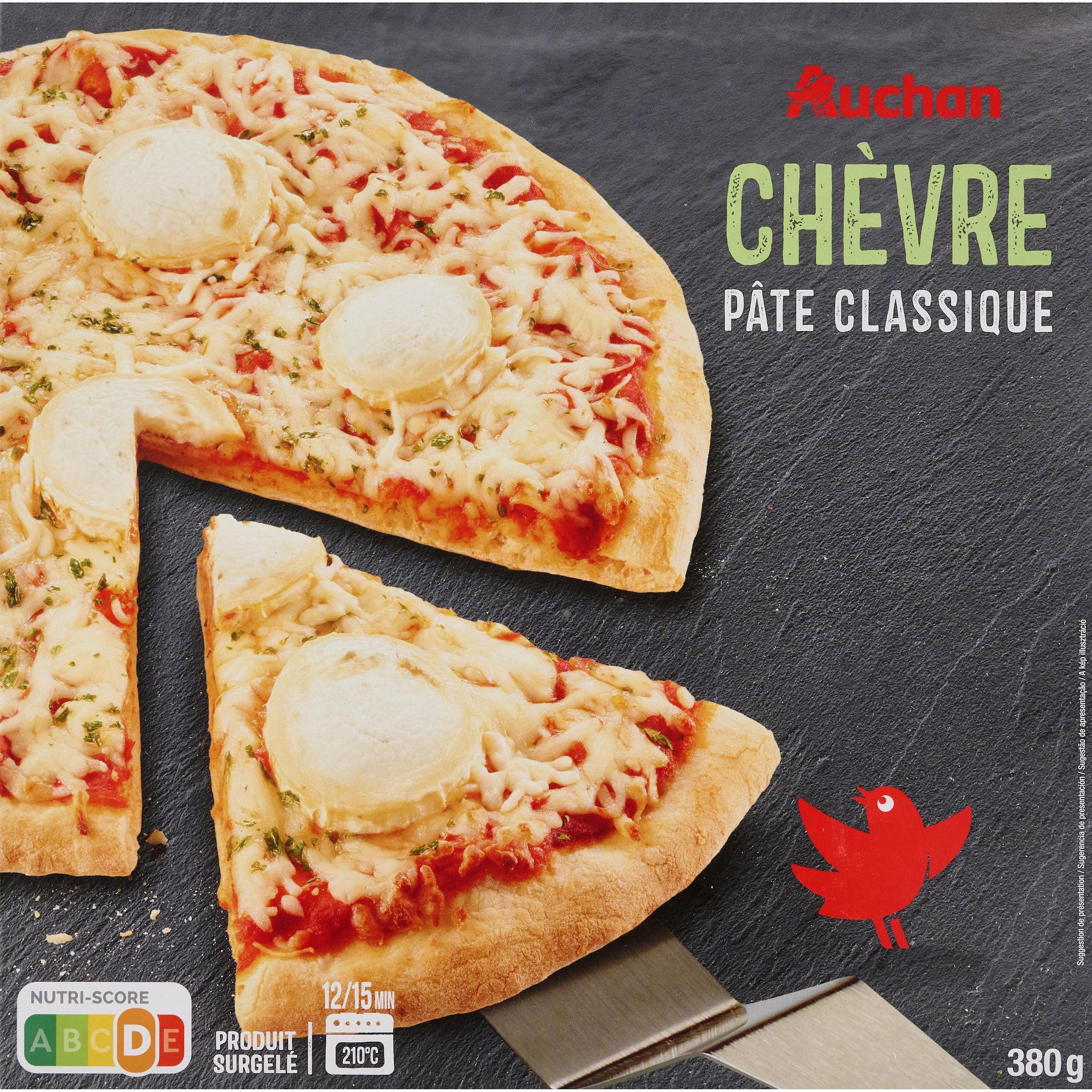 AUCHAN Pizza chèvre 390g