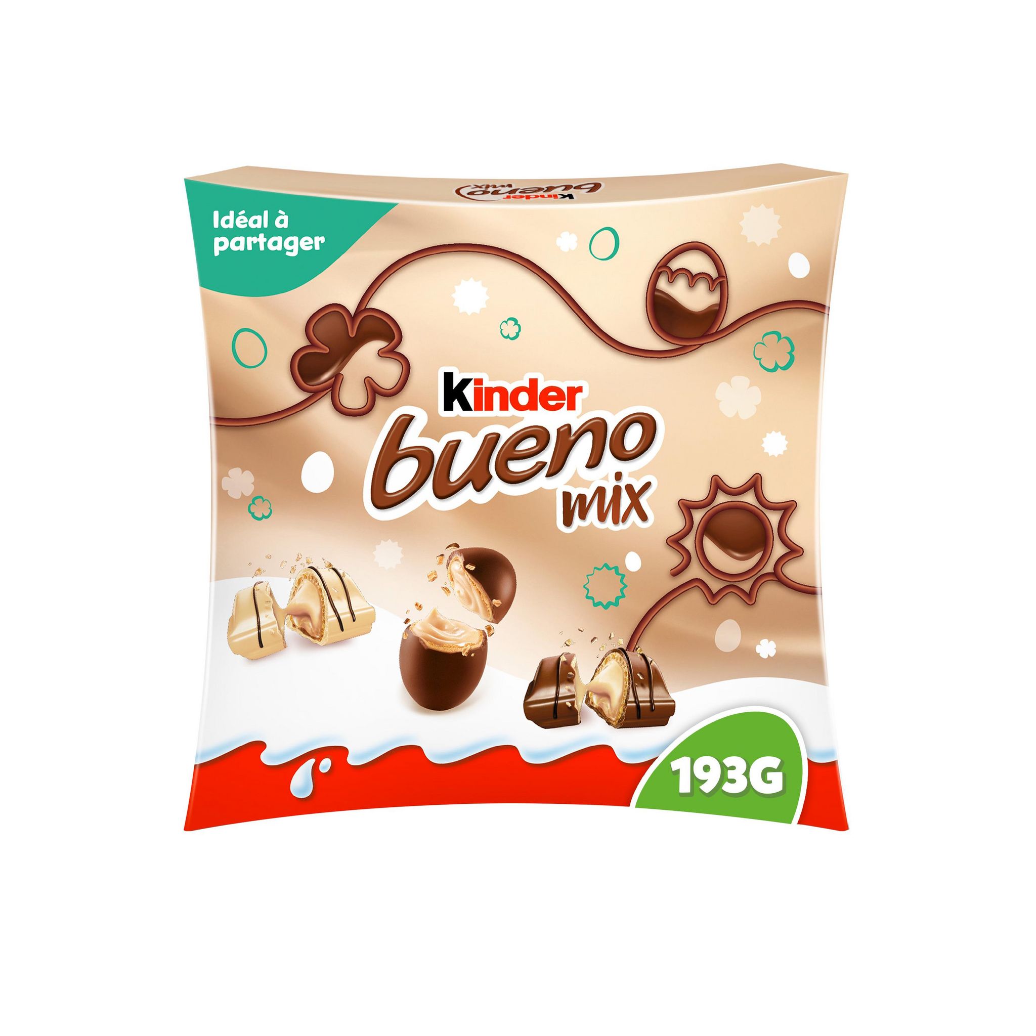 KINDER Bueno assortiment de gaufrettes fourrées au lait et aux noisettes 193g