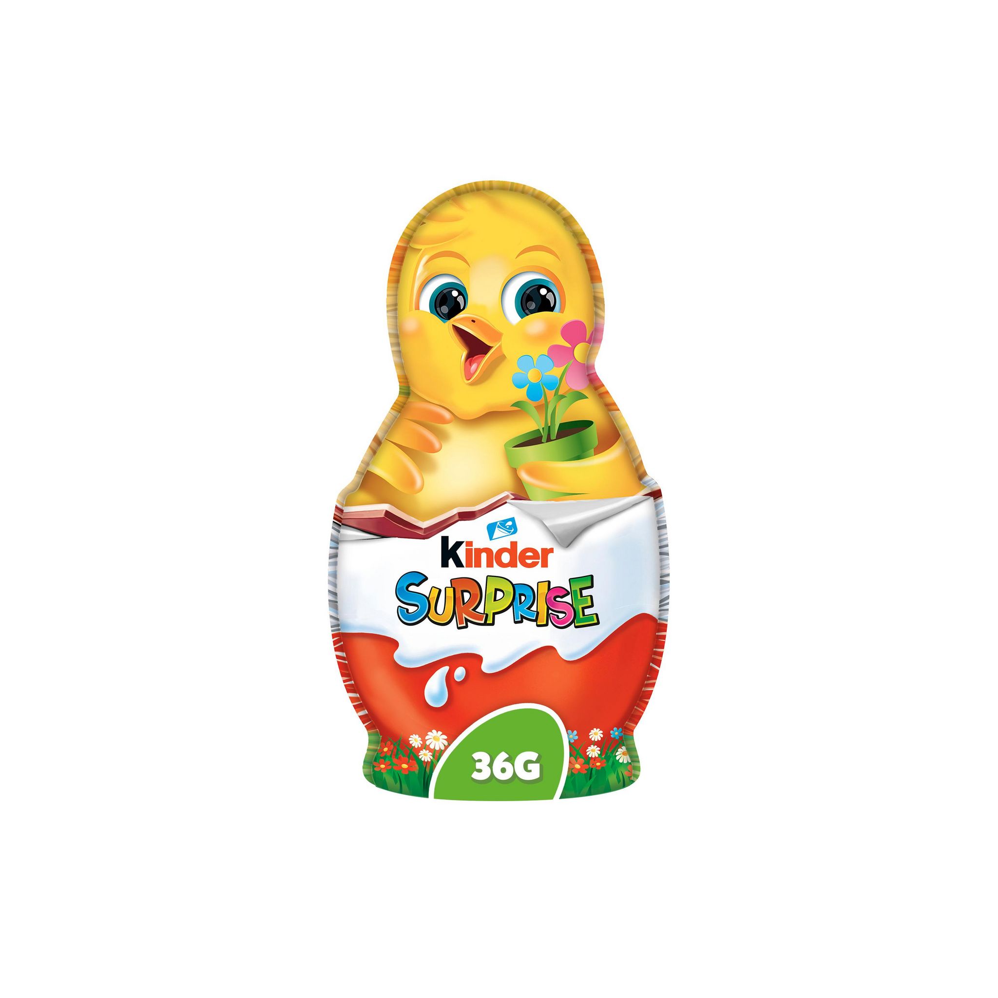 KINDER Moulage en chocolat en forme de poussin surprise enrobés de chocolat au lait 36g