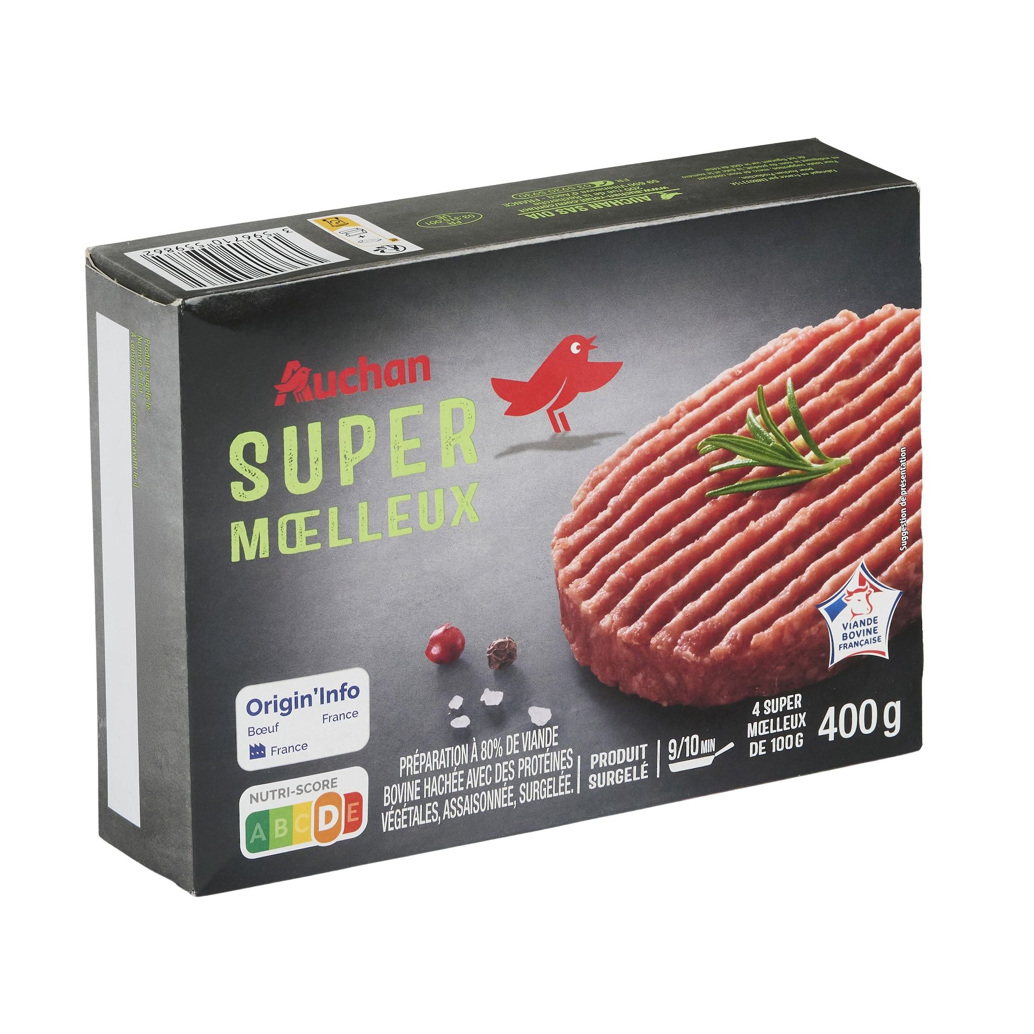 Voir la diapositive 3 : AUCHAN Super moelleux 4 pièces 400g