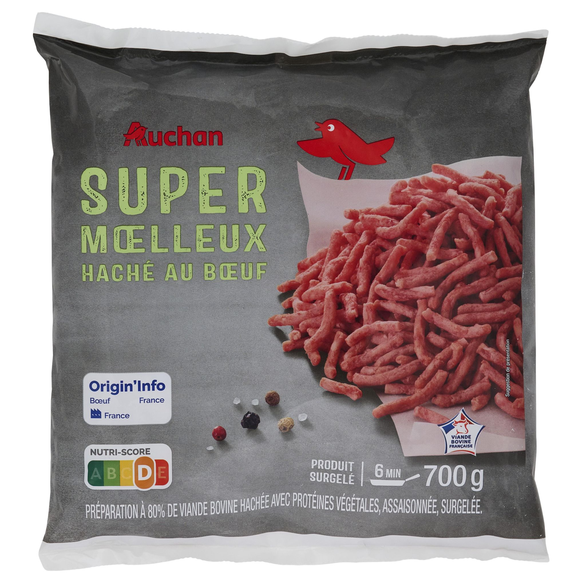 AUCHAN Égrené super moelleux 700g