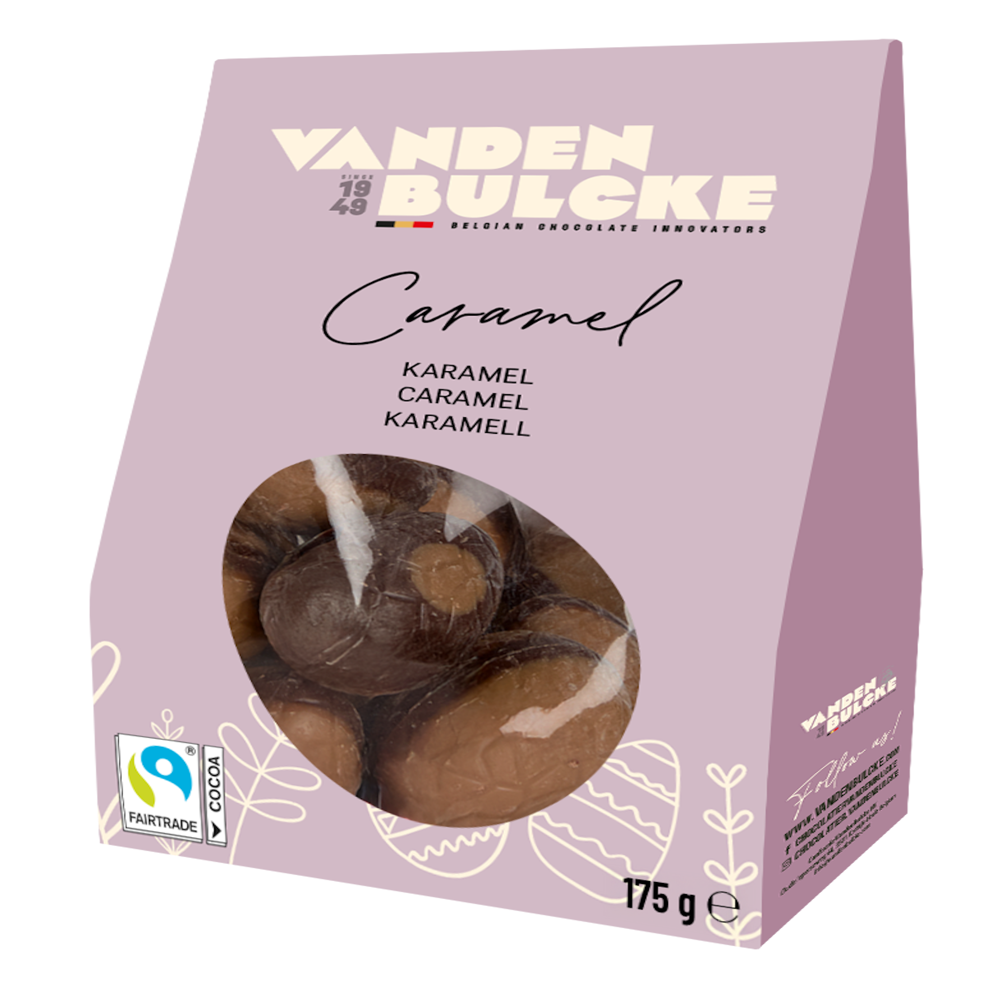 Oeufs de chocolat noir au caramel vandenbulcke 175g