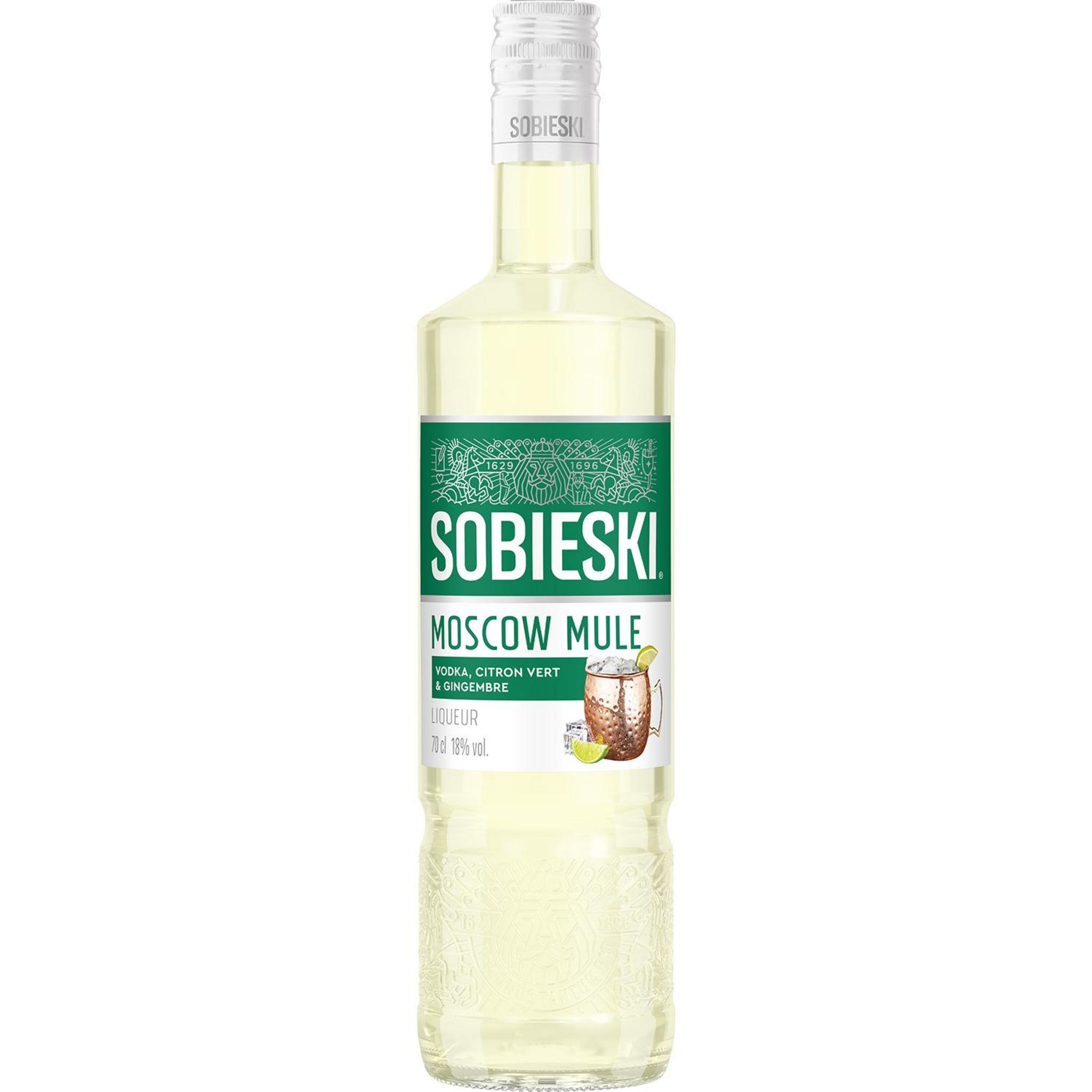 SOBIESKI Moscow Mule Liqueur de vodka citron vert et gingembre 18% 70cl
