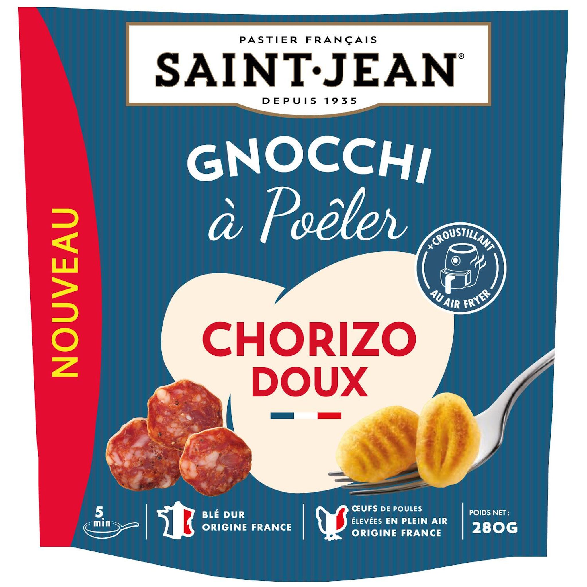 SAINT JEAN Gnocchi à poêler au chorizo doux 2 parts 280g