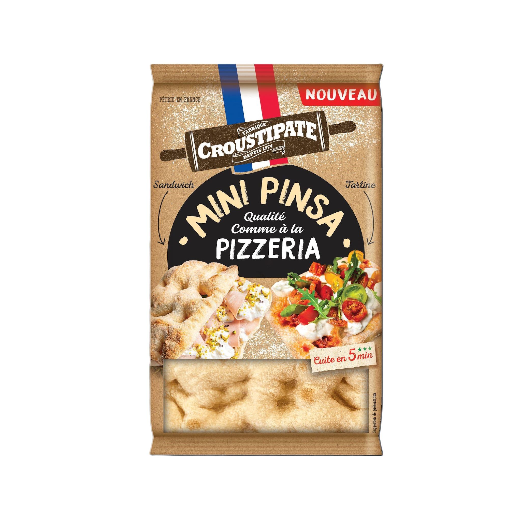 CROUSTIPATE Mini pinsa comme à la pizzeria 125g