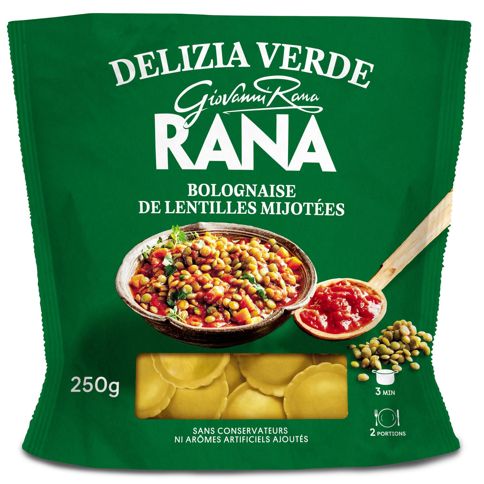 RANA Ravioli à la bolognaise de lentilles mijotées 2 parts 250g