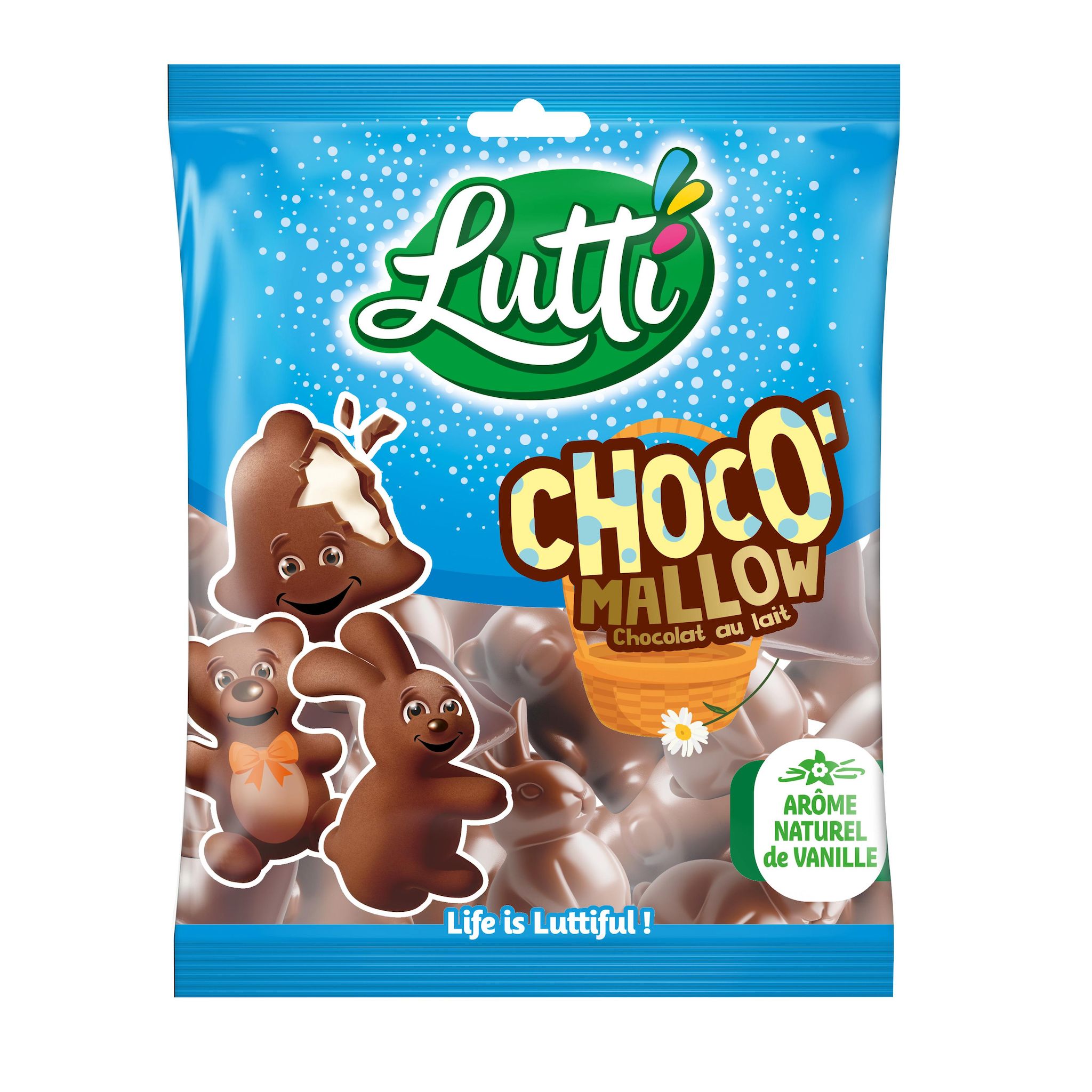 LUTTI Guimauve choco'mallow enrobée de chocolat au lait 250g
