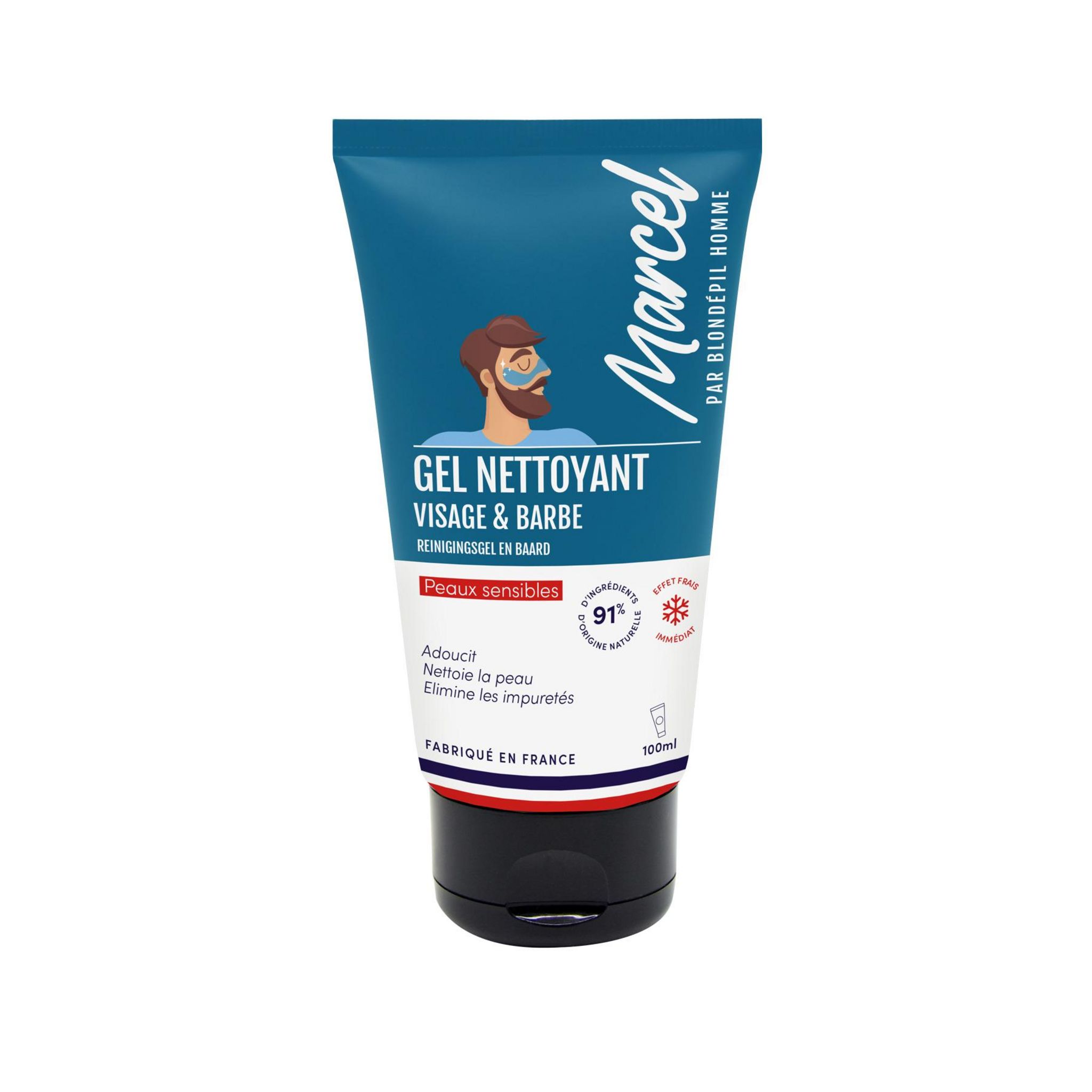 BLONDEPIL HOMME Marcel Gel nettoyant visage et barbe peau sensible 150ml
