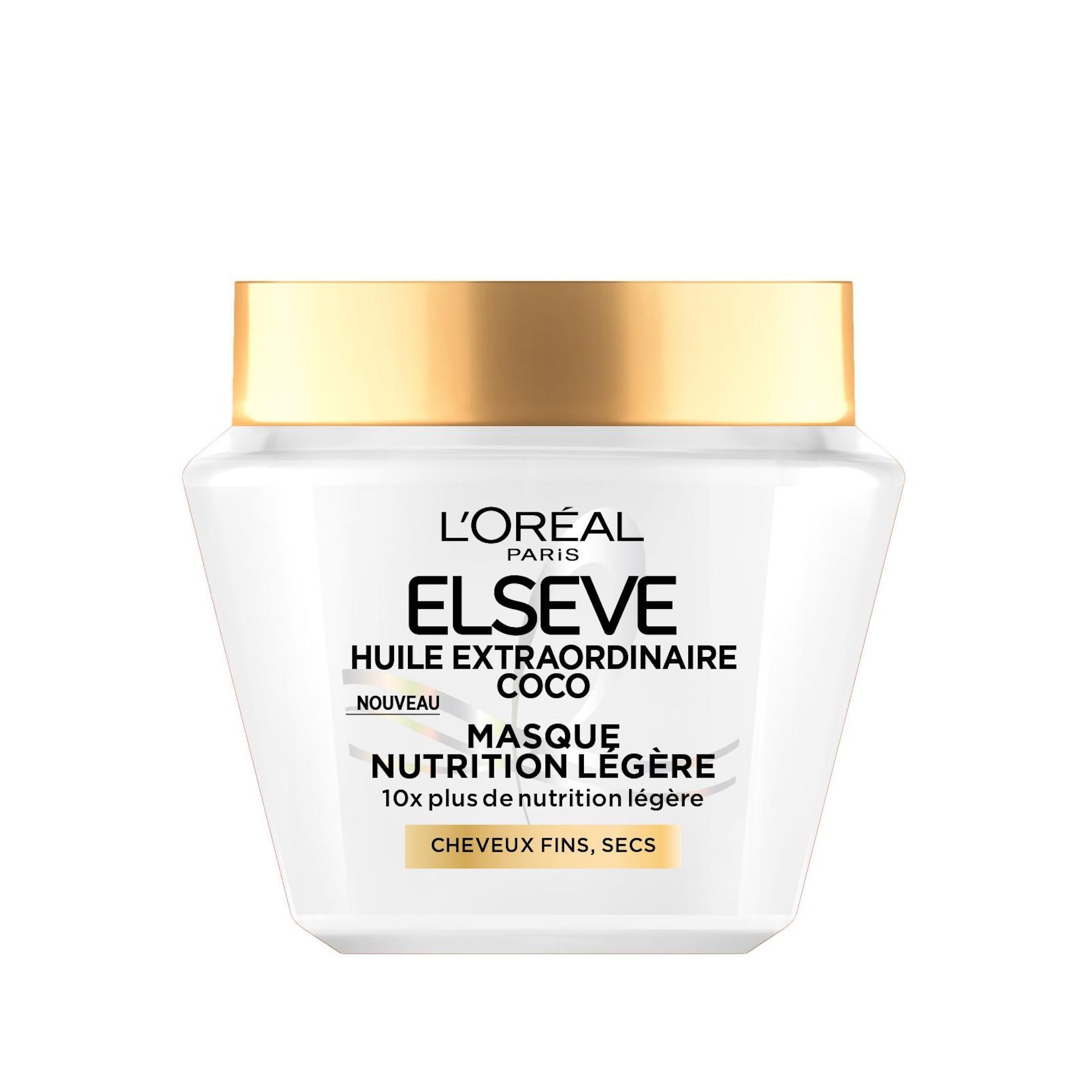 ELSEVE Huile extraordinaire coco Masque nutrition légère cheveux fins, secs 290ml
