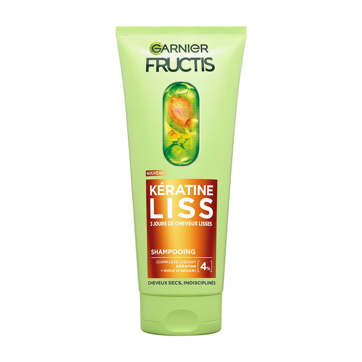 GARNIER Fructis Shampoing kératine liss cheveux secs, indisciplinés 200ml