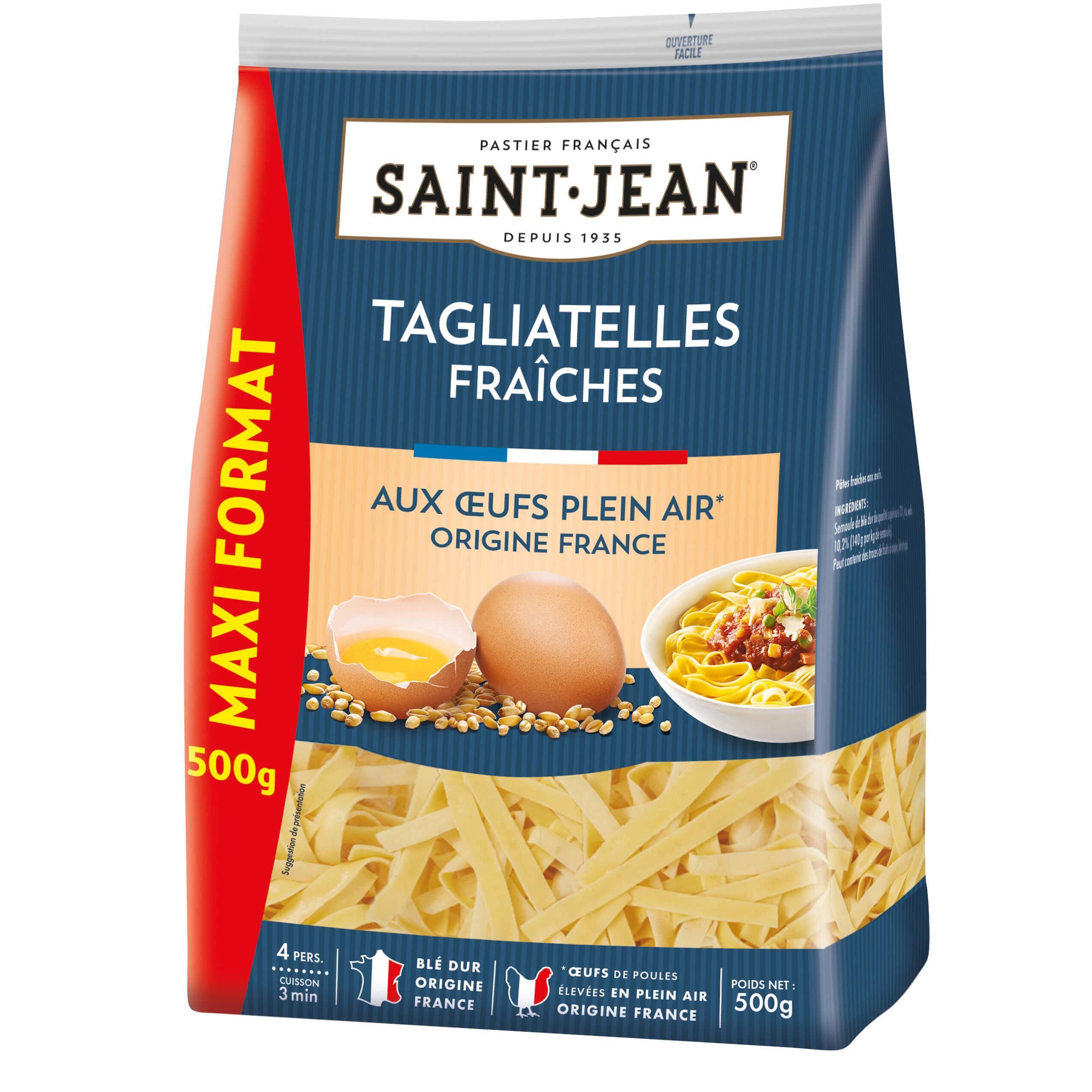 SAINT JEAN Tagliatelles fraîches aux oeufs frais 4 portions 500g