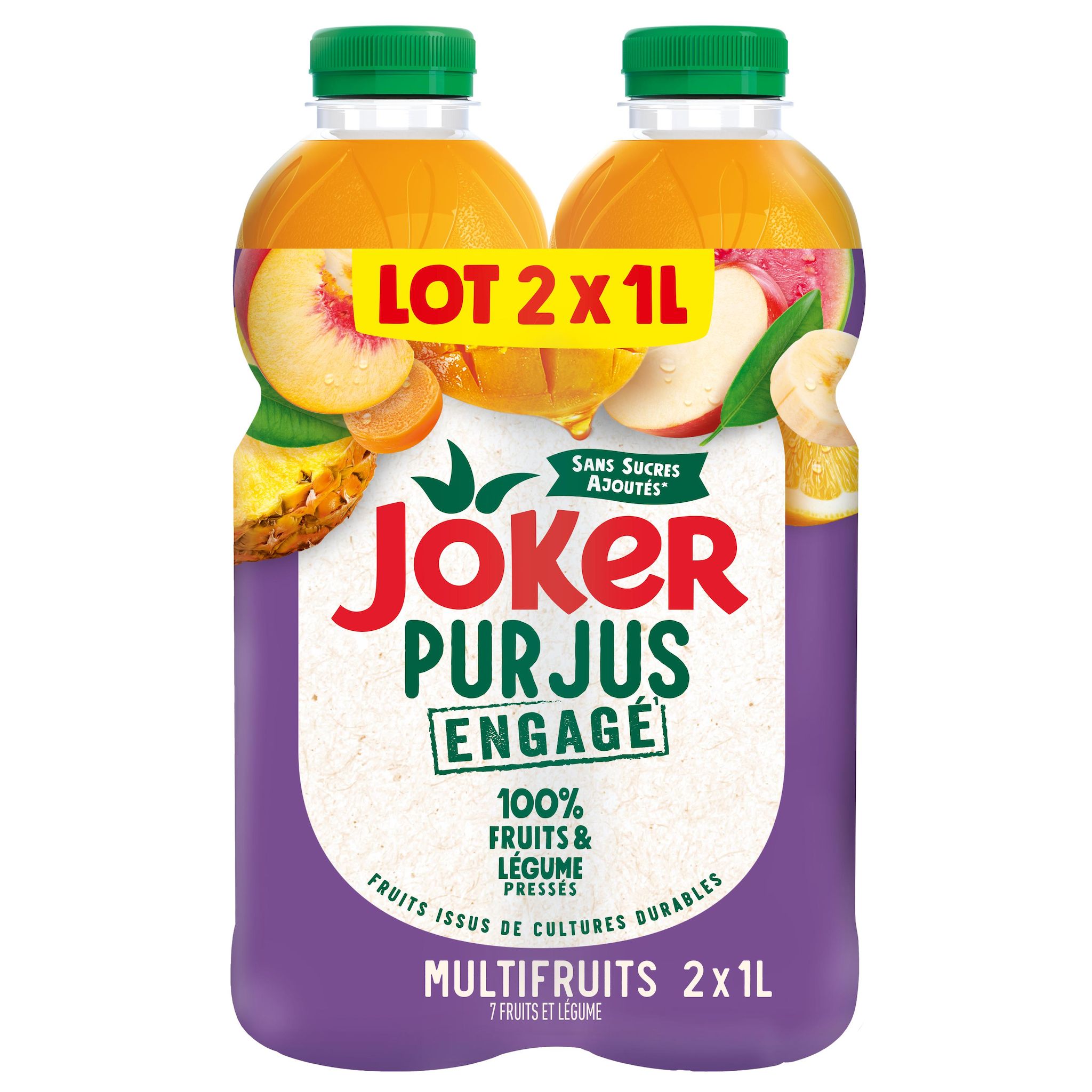JOKER Pur jus de multifruits sans sucres ajoutés 2x1l