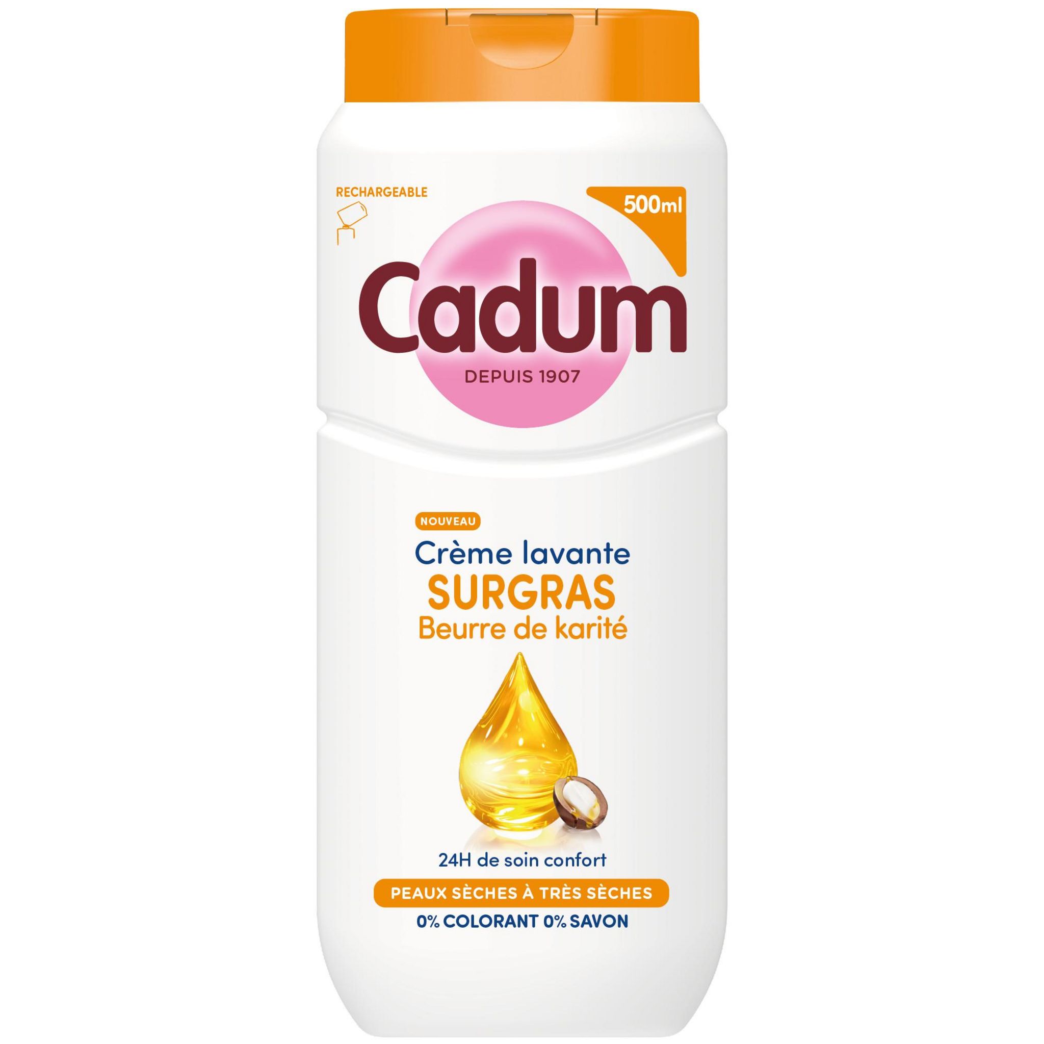 CADUM Crème lavante surgras au beurre de karité 500ml
