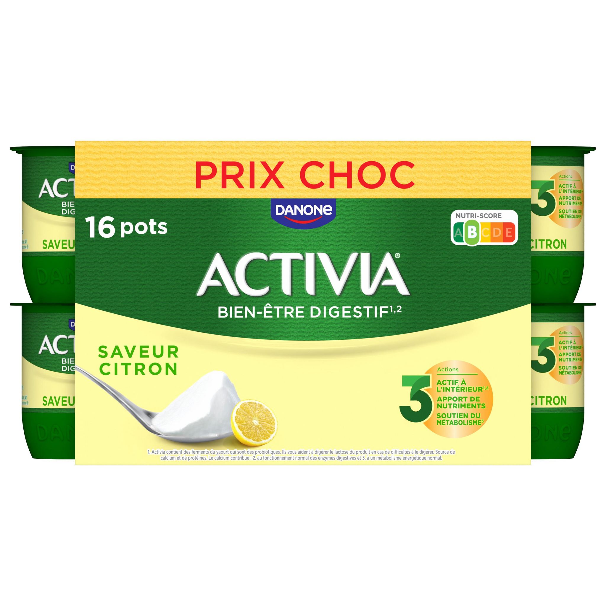 ACTIVIA Yaourt au bifidus saveur citron 16x125g