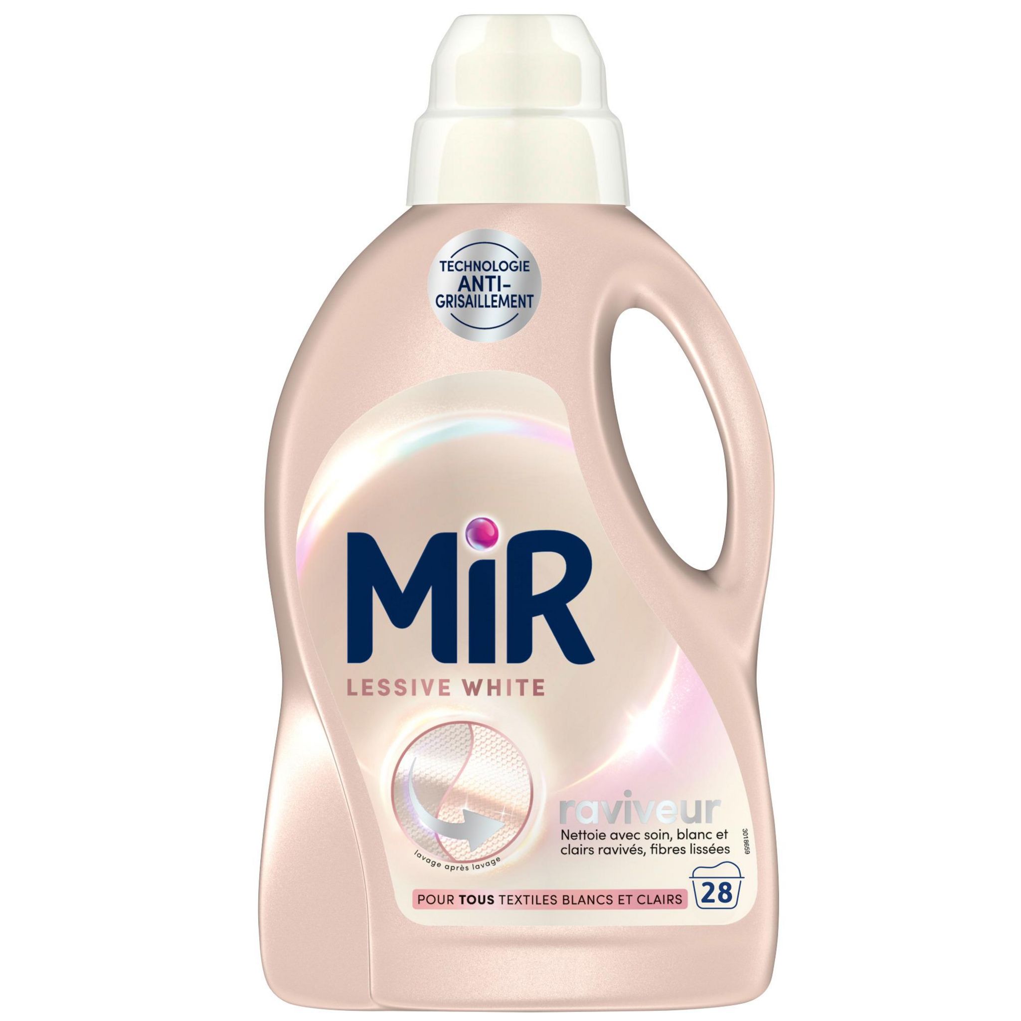 MIR Lessive liquide blanc et clair 28 lavages 1,4l