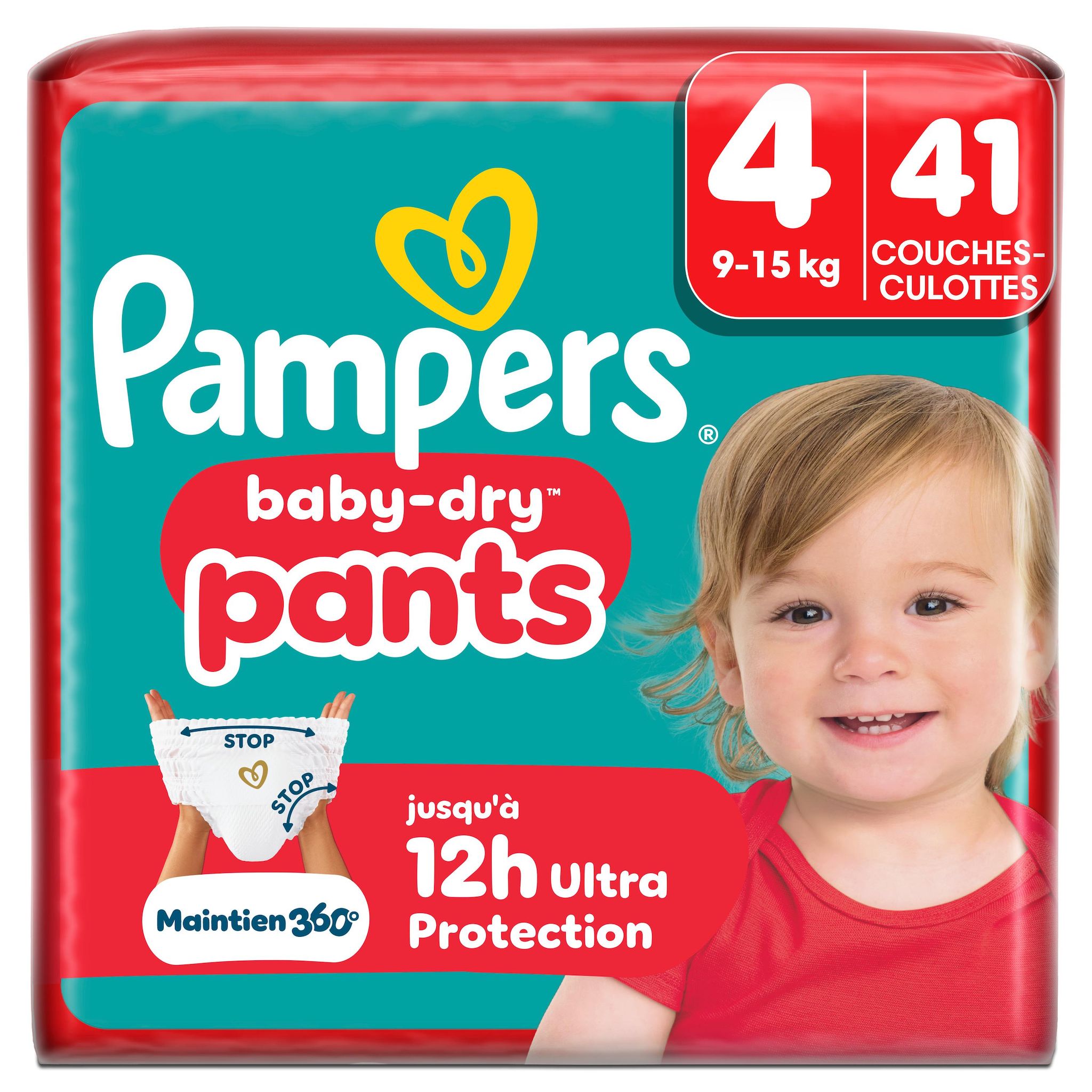 PAMPERS Baby Dry Pants couches-culottes taille 4 (9-15kg) 41 couches-culottes