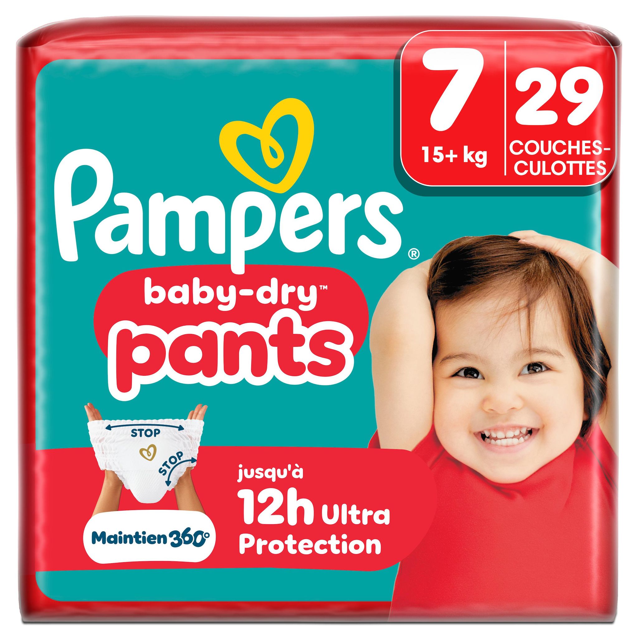 PAMPERS Baby Dry couches-culottes Taille 7 (15 kg+) 29 couches-culottes