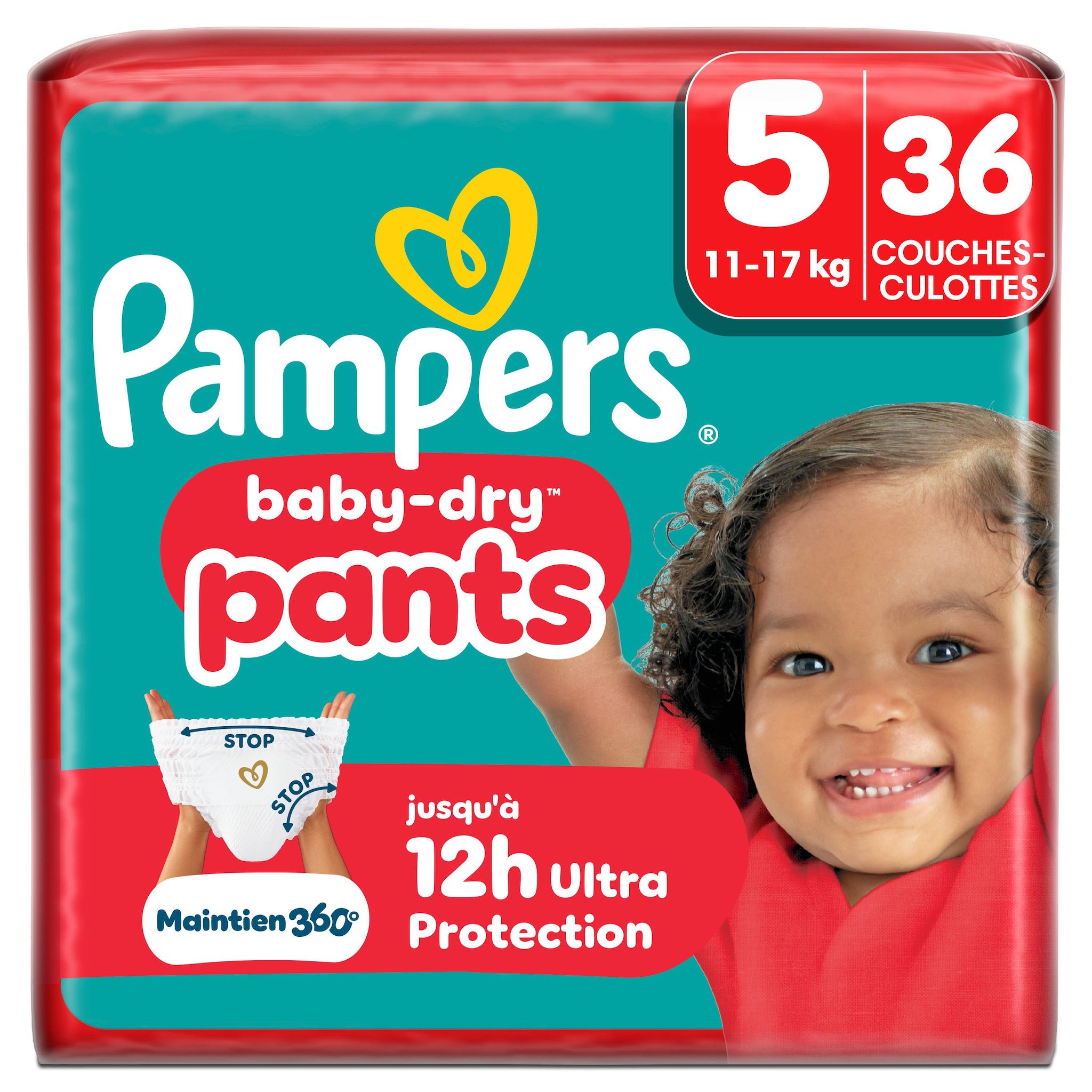 PAMPERS Baby Dry couches-culottes taille 5 (11-17kg) 36 couches-culottes