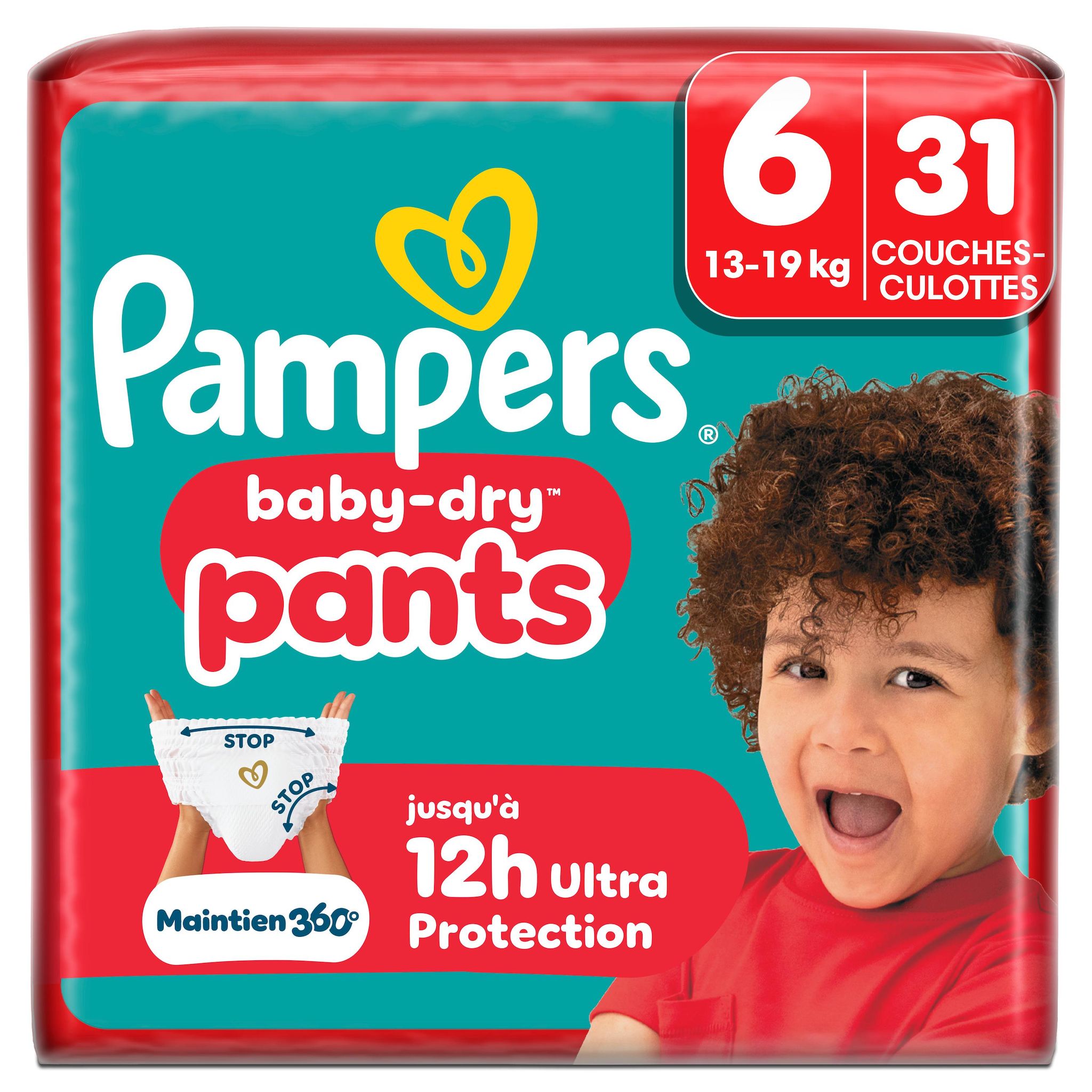 PAMPERS Baby Dry couches-culottes taille 6 (13-19kg) 31 couches-culottes