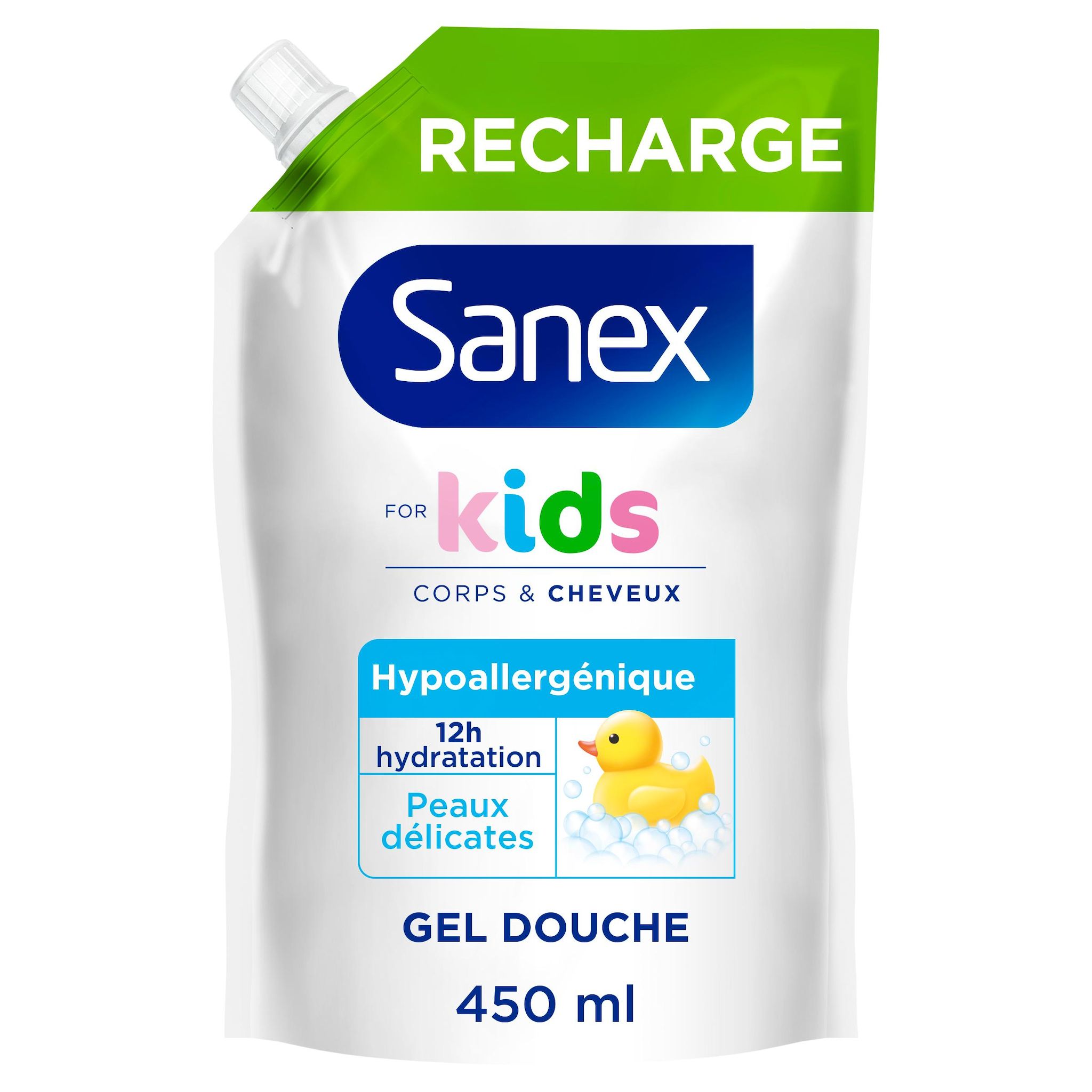 SANEX Gel douche kids hypoallergénique corps et cheveux 450ml