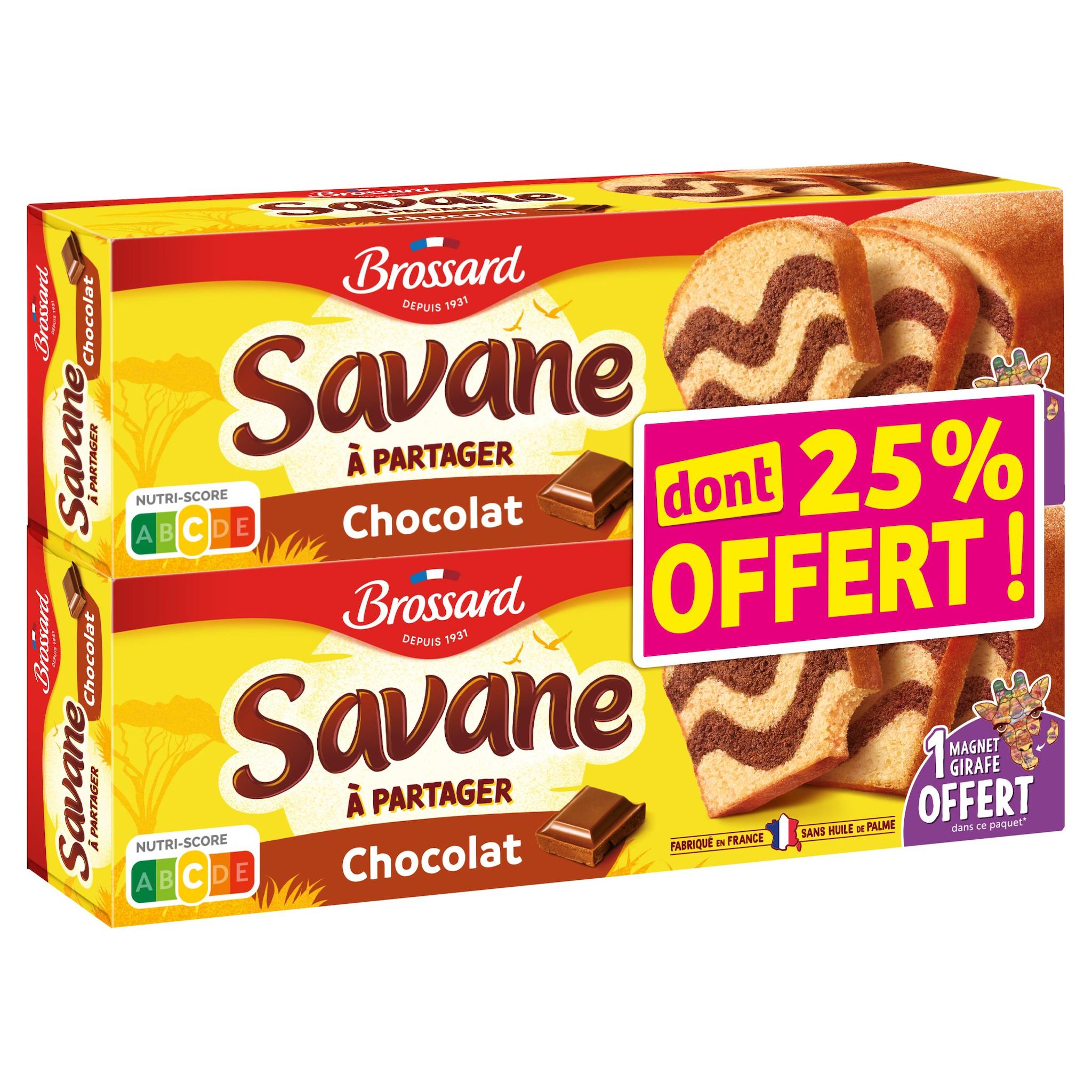 BROSSARD Savane gâteaux marbrés au chocolat à partager 310g
