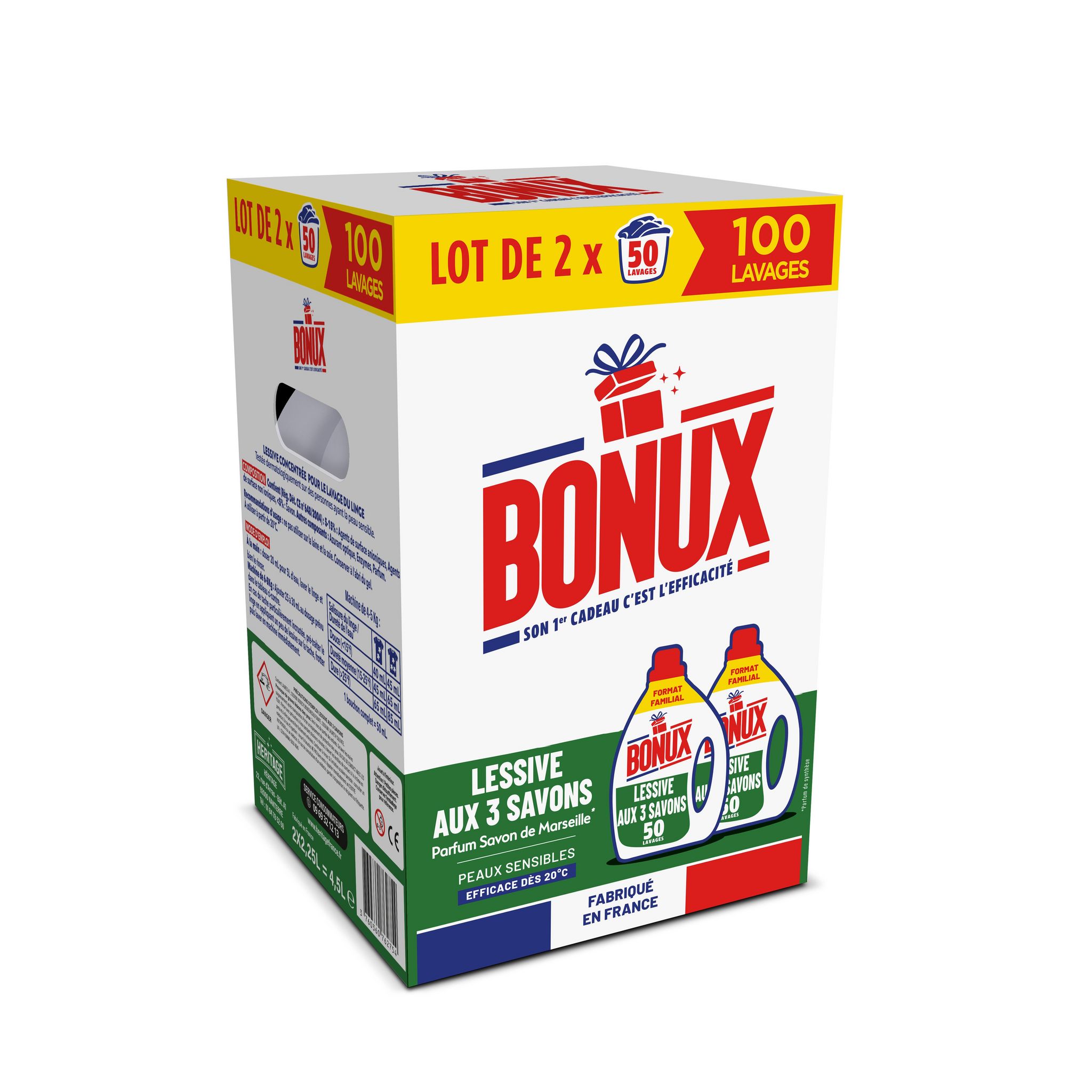 BONUX Lessive liquide fraîcheur 2x2,25l