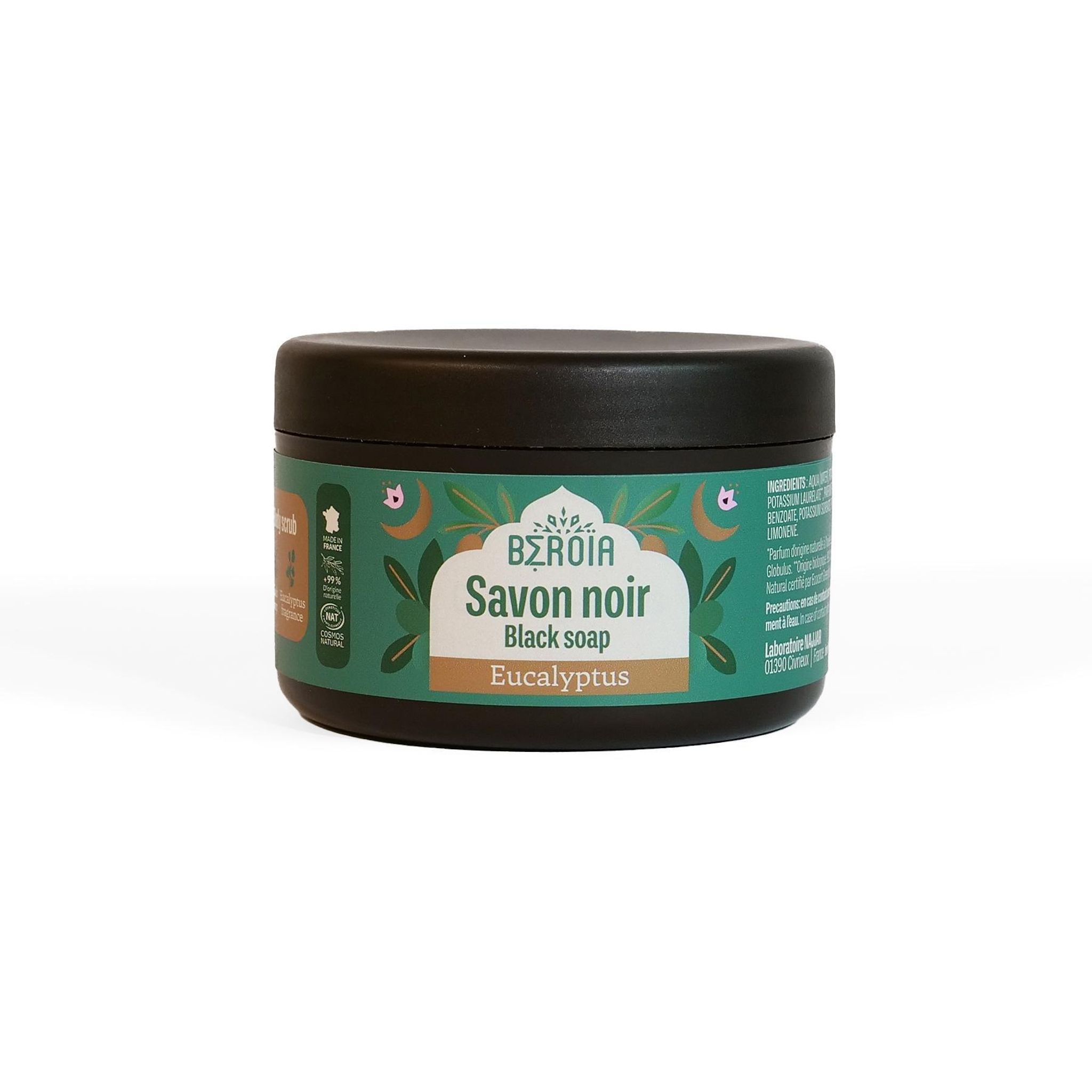 BEROIA Savon noir d'Alep Gommage corps à l'eucalyptus 180g