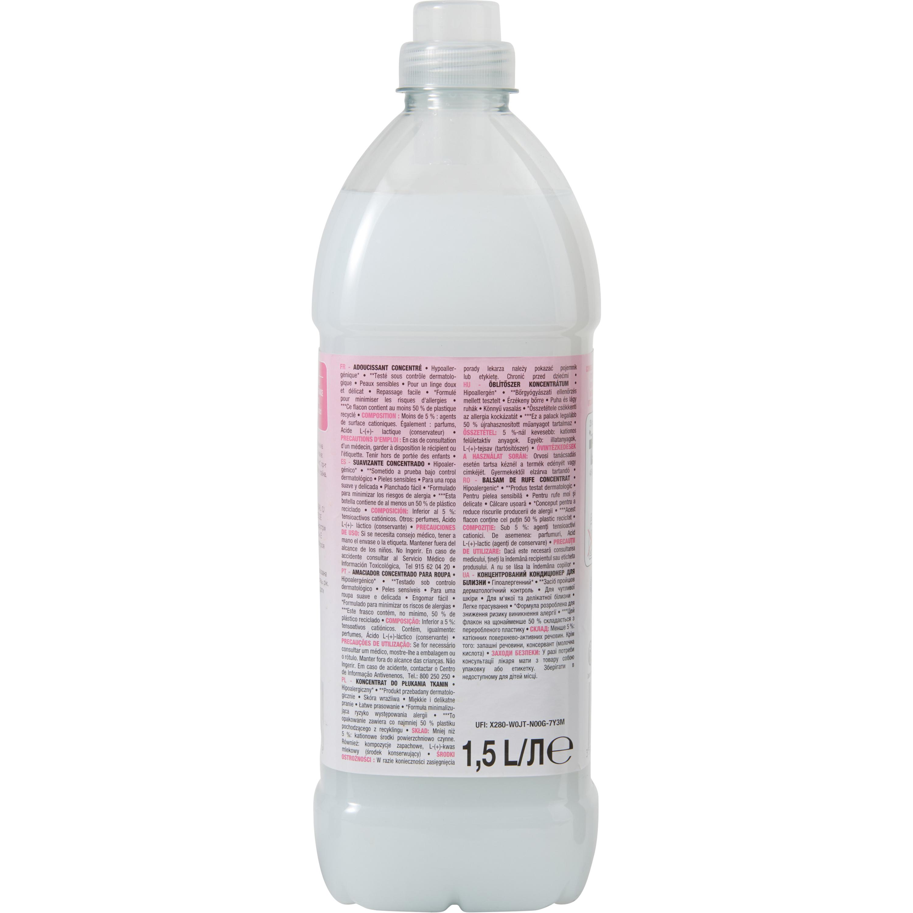 Voir la diapositive 3 : AUCHAN Assouplissant concentré peaux sensibles 60 lavages 1,5l