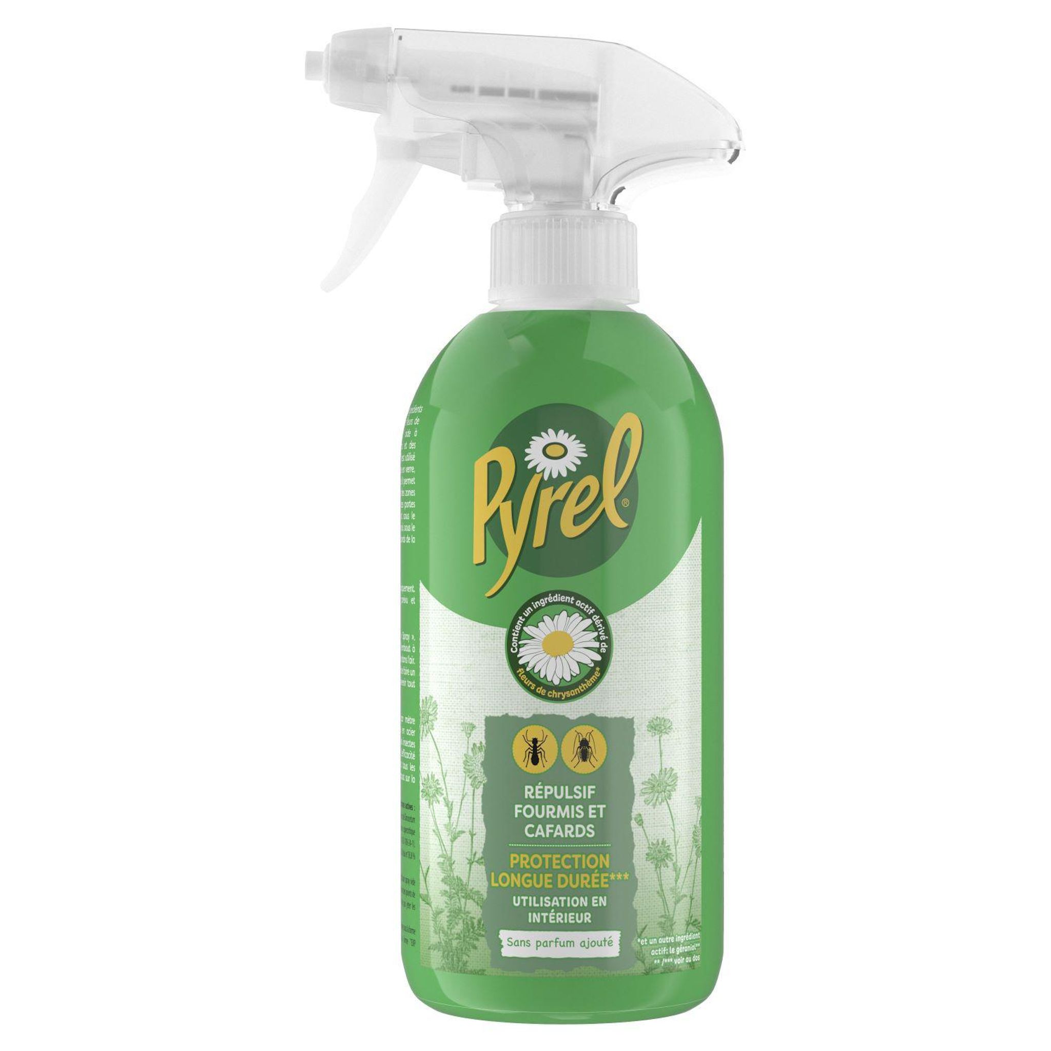 PYREL Spray anti-fourmis et cafards sans parfum 500ml